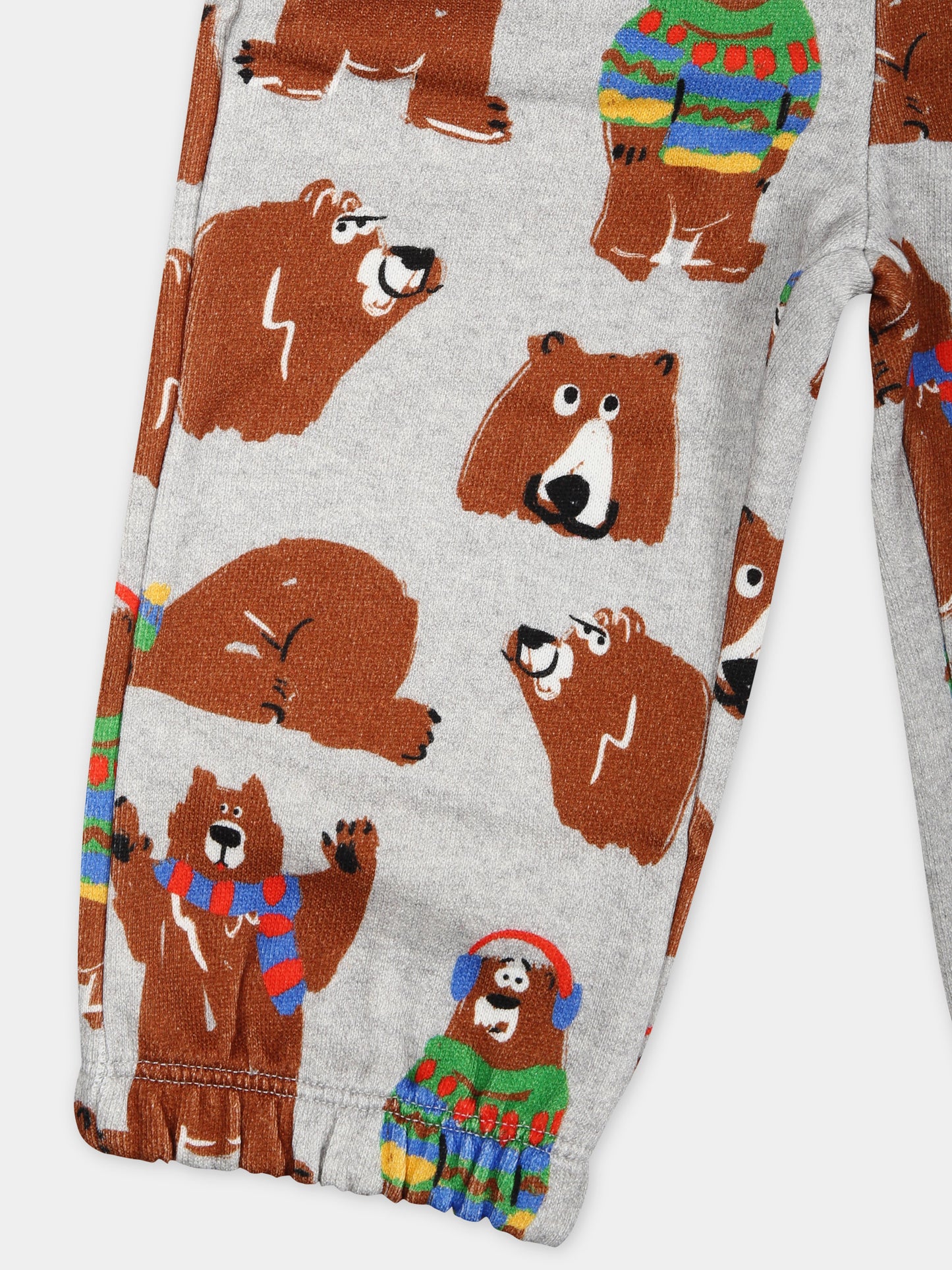 Completo grigio per neonato con orsi all-over,Stella Mccartney Kids,TT3530 Z1464 905MC