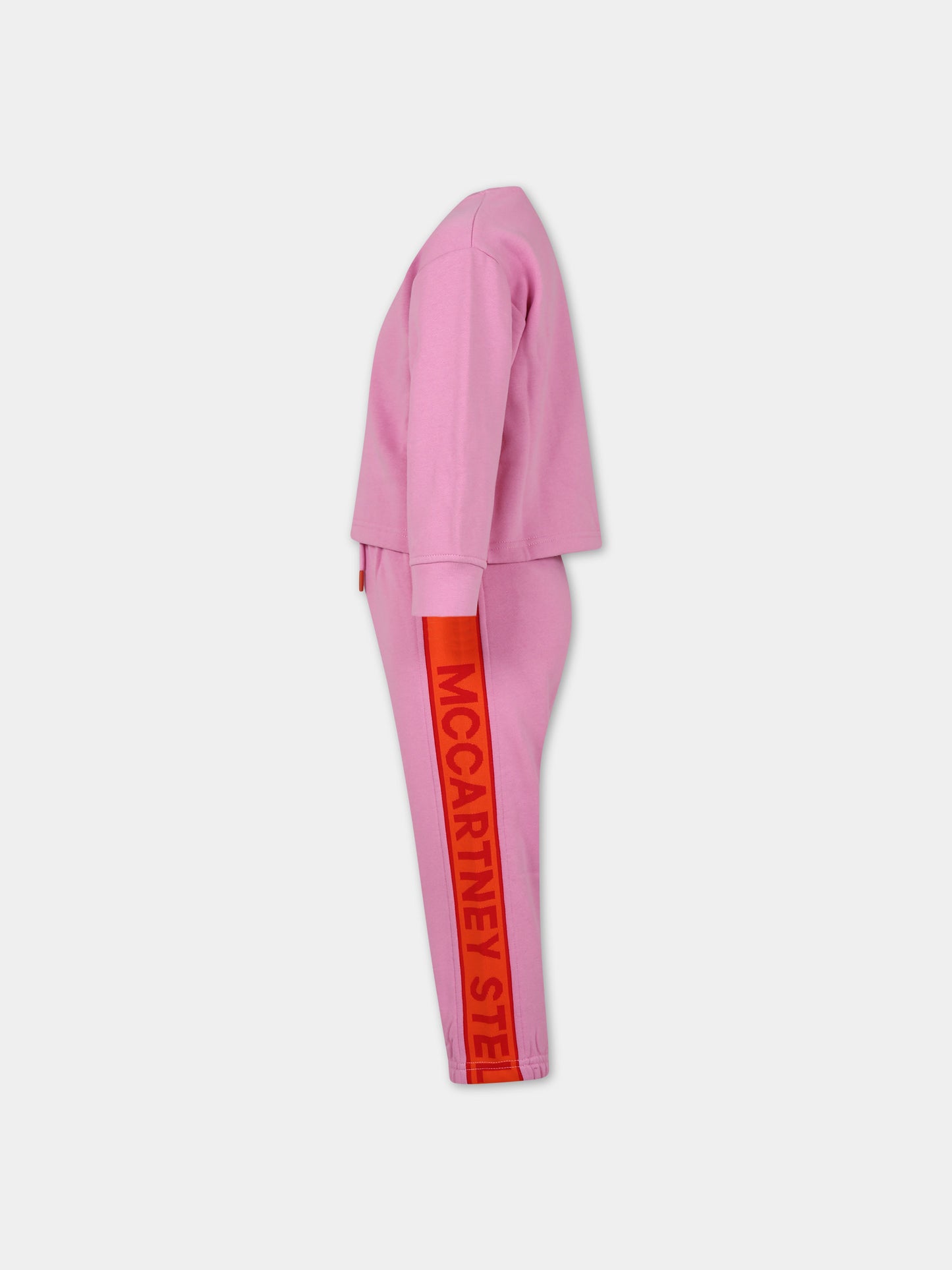 Completo rosa per bambina con logo,Stella Mccartney Kids,TT3B20 Z0409 546