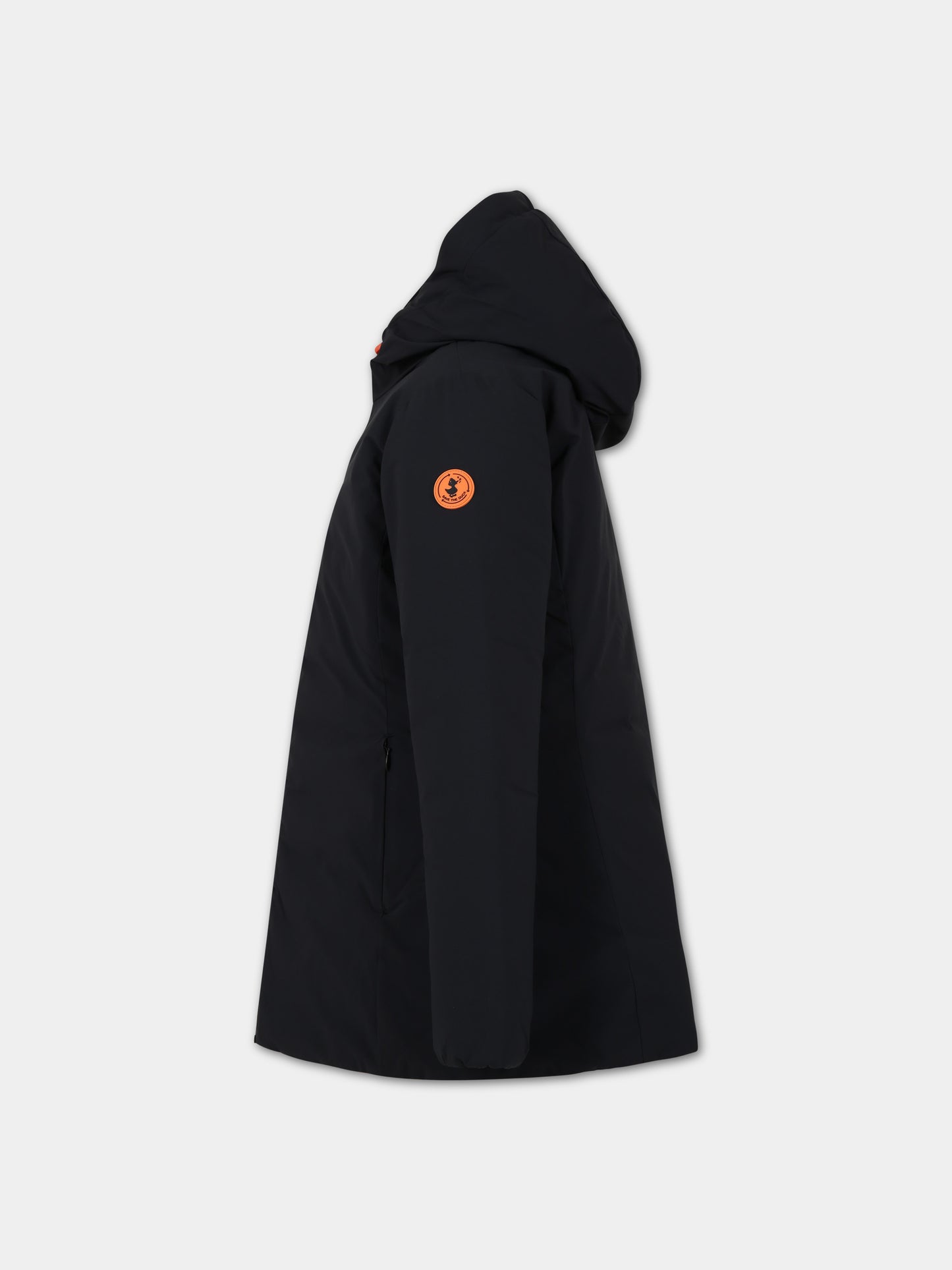 Parka Cassie nero per bambina con logo,Save The Duck Kids,J40060G MATT17 10000