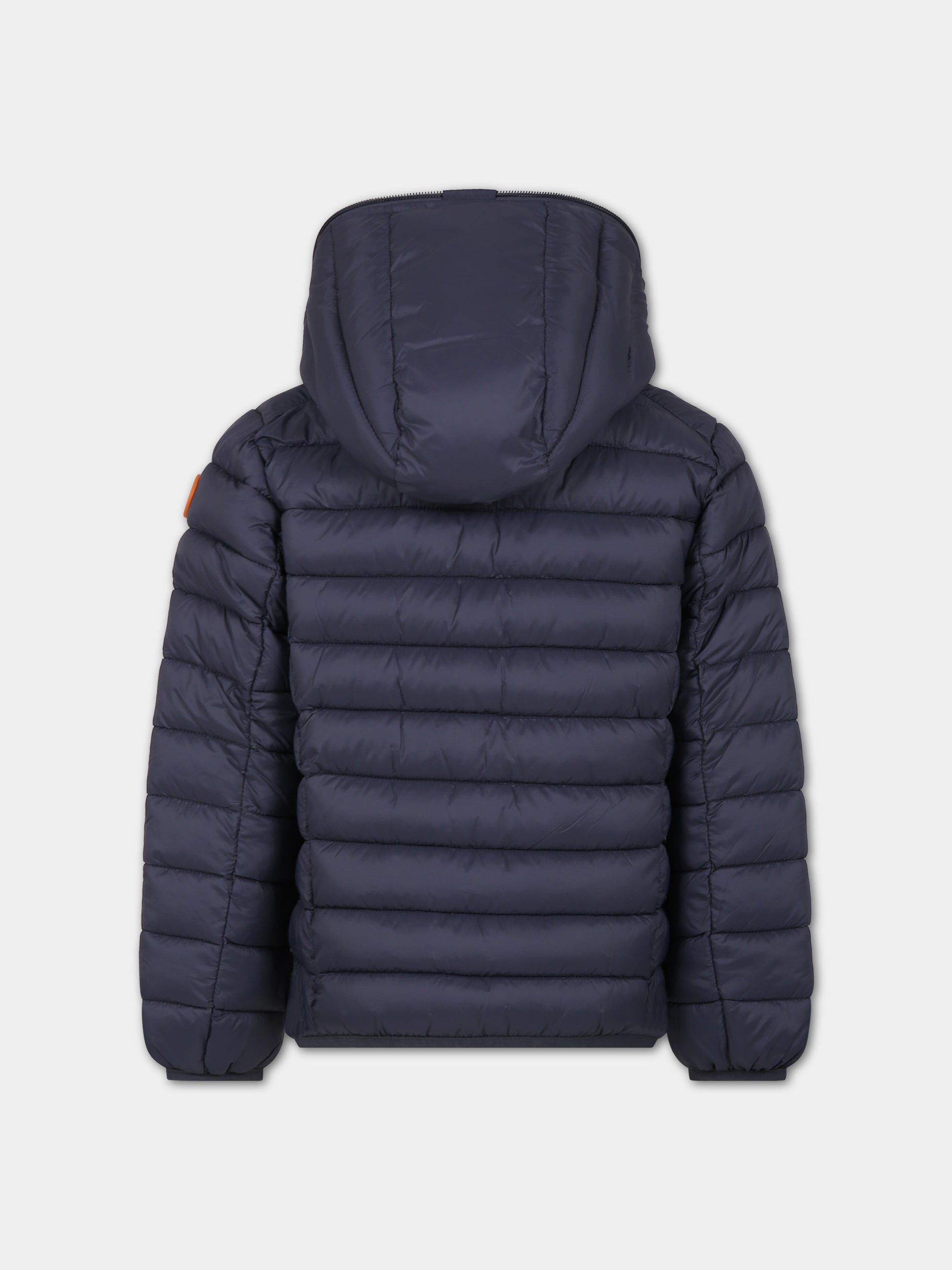 Piumino blu per bambino con logo,Save The Duck Kids,J30650B GIGA17 10017