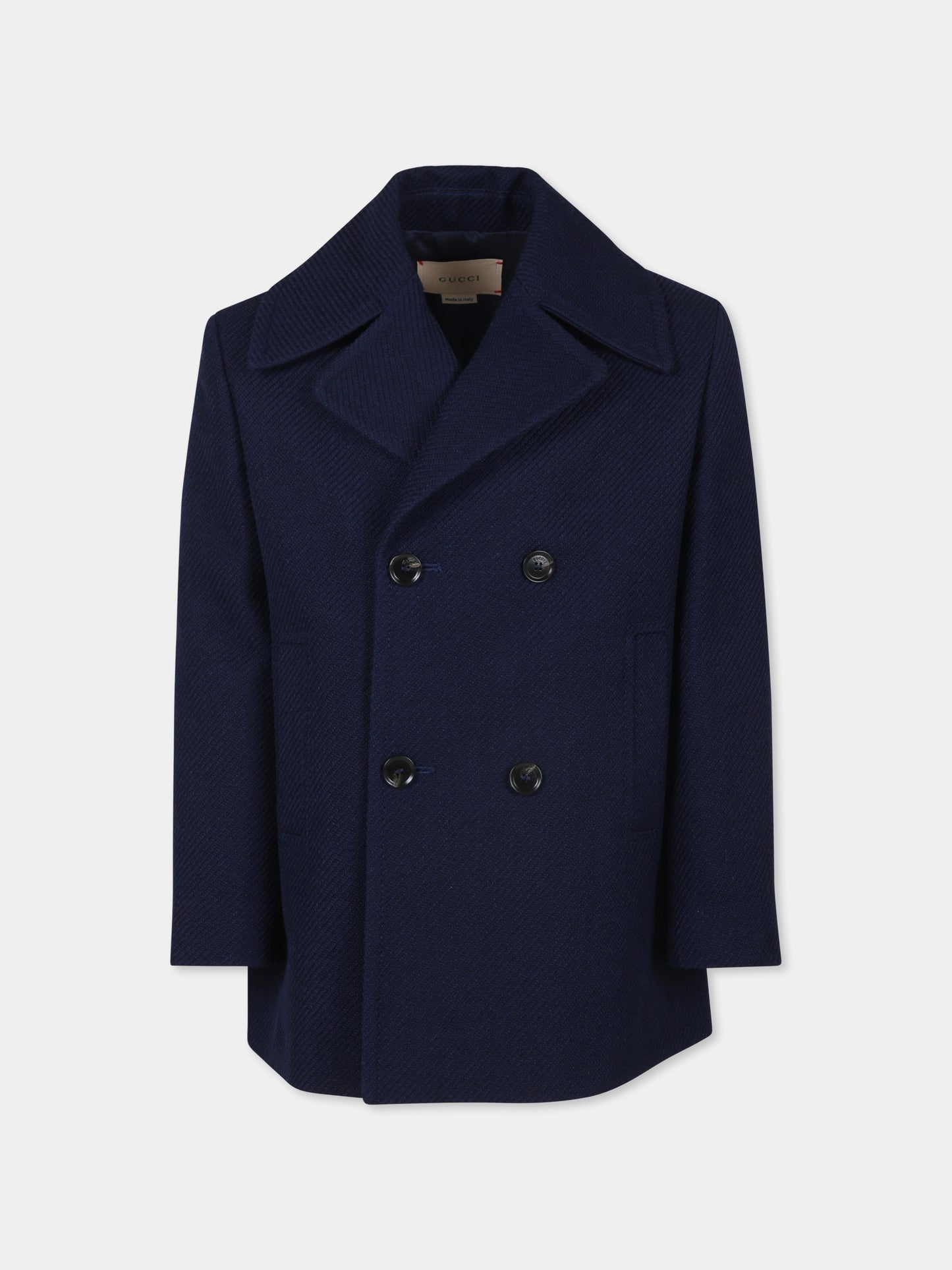 Cappotto blu per bambini con logo,Gucci Kids,784498 XWA15 4804