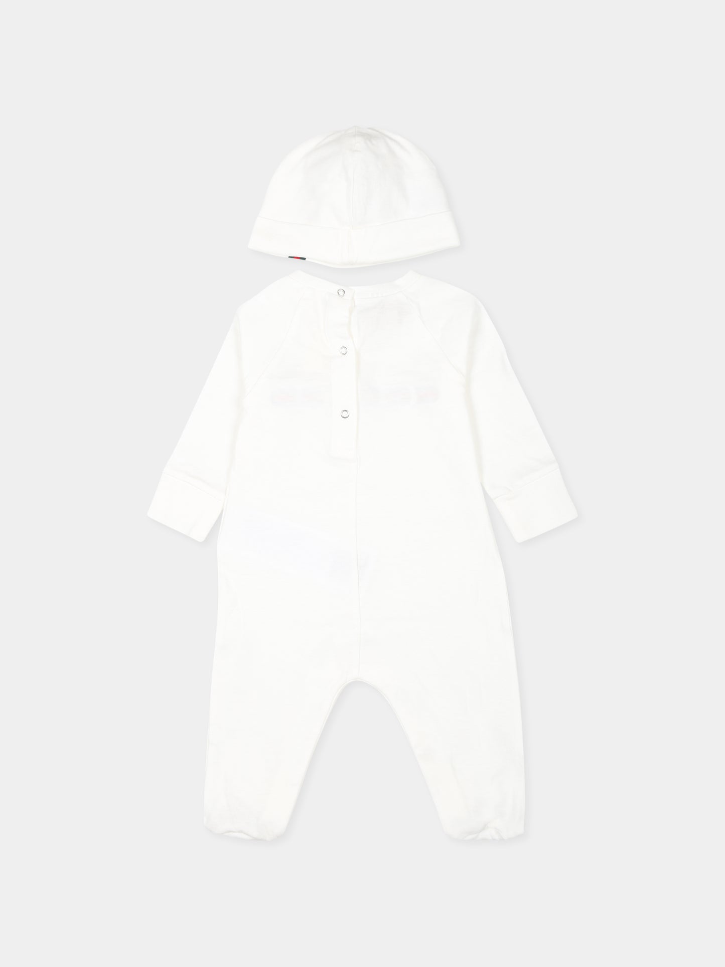 Set tutina bianco per neonati con logo,Gucci Kids,793521 XJGPI 9214
