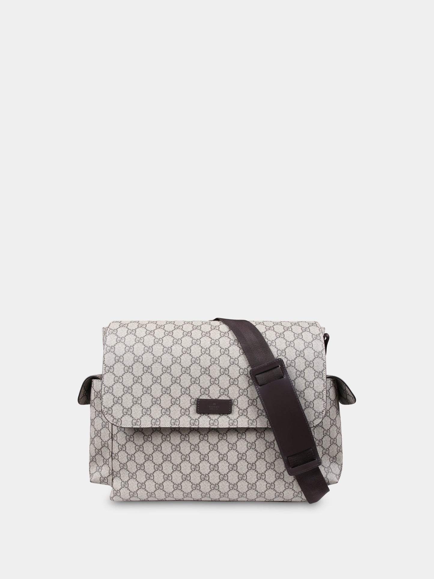 Borsa mamma beige ed ebano con GG Supreme,Gucci Kids,211131 KGDIG 8588