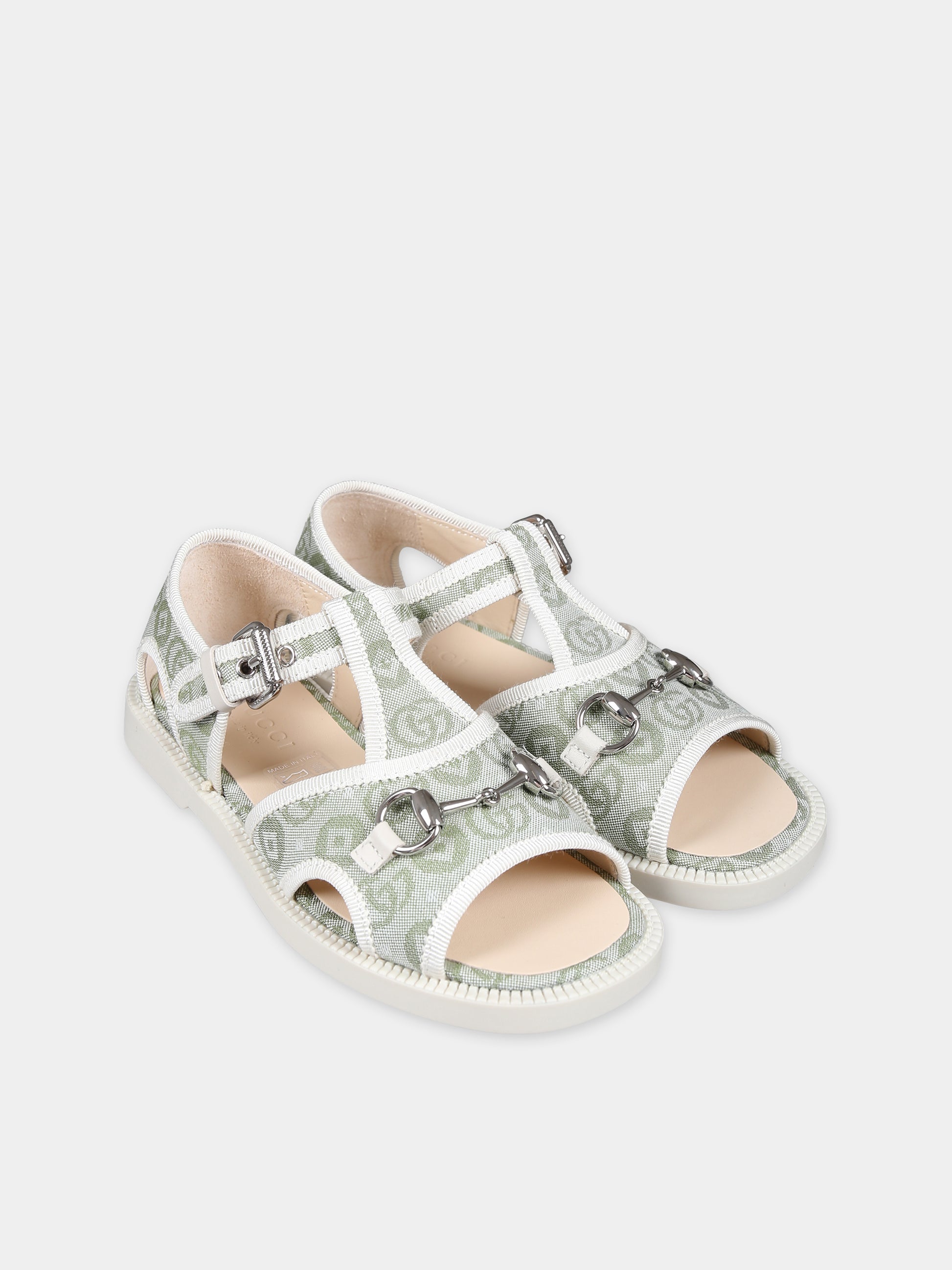 Sandali verdi per bambini con Morsetto,Gucci Kids,772394 HAAGU 1941