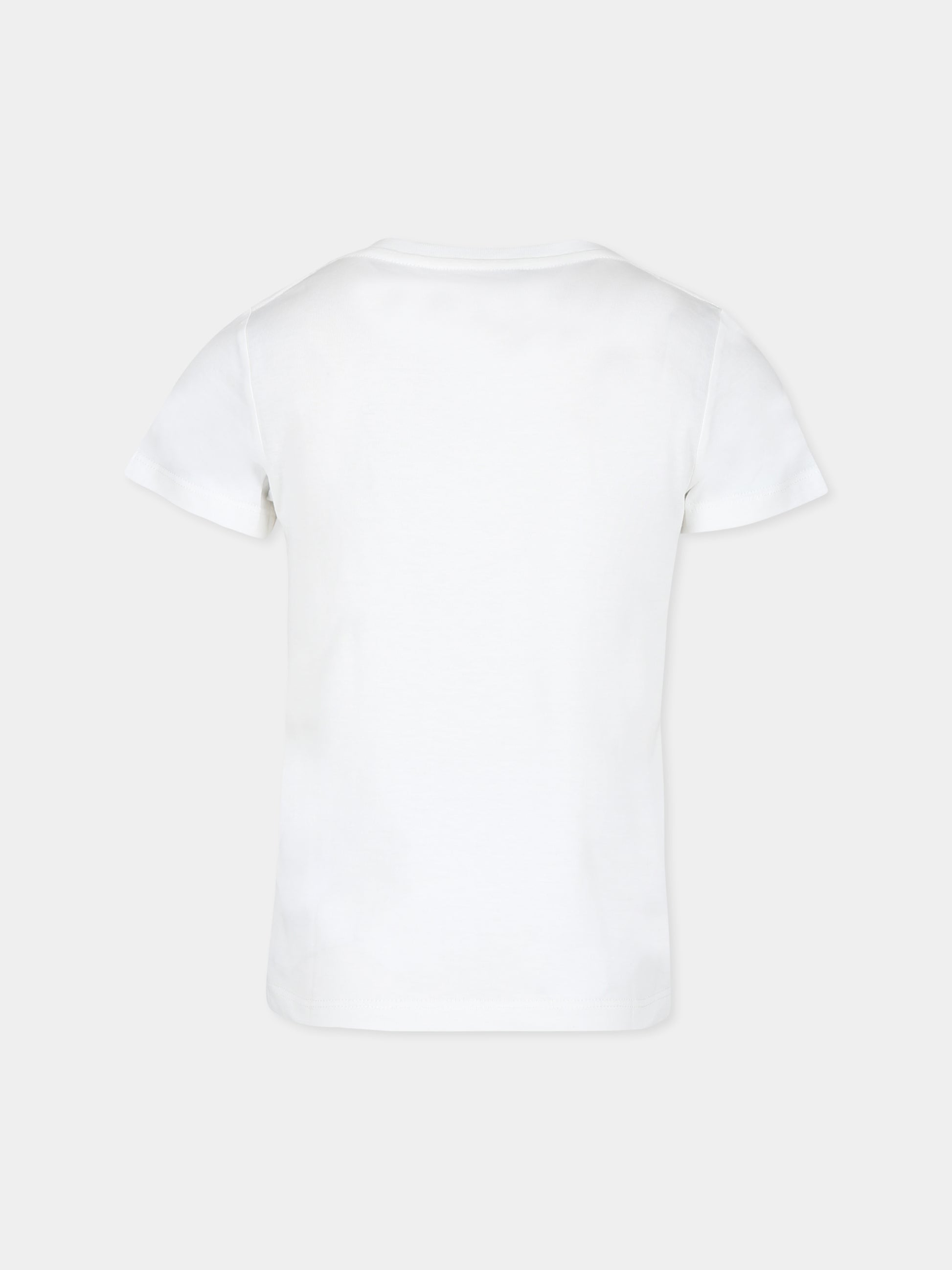 T-shirt bianca per bambini con logo,Gucci Kids,547559 XJGN9 9214