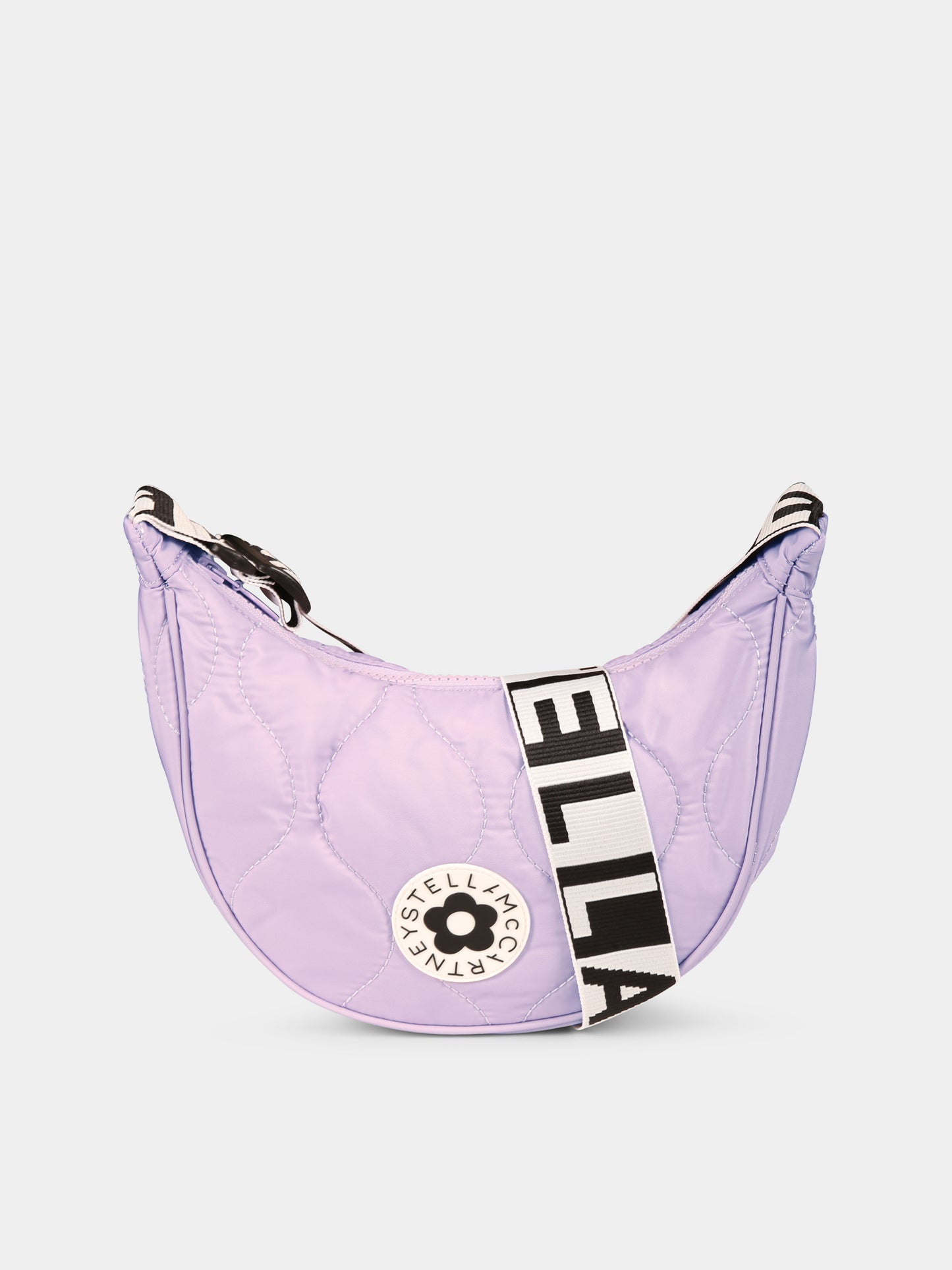 Purple bag for girl with logo