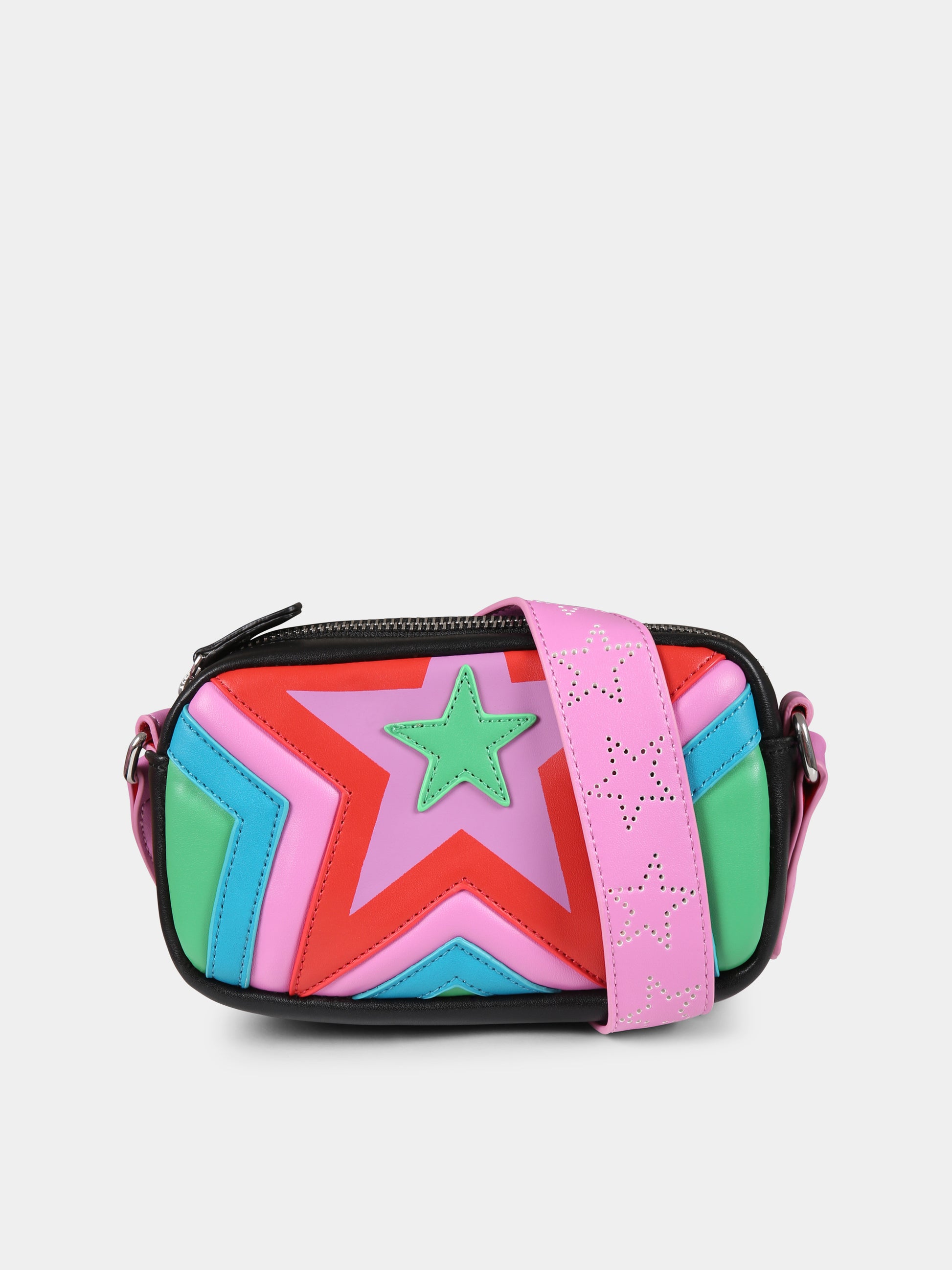 Borsa multicolor per bambina con stelle,Stella Mccartney Kids,TV0B78 Z2431 999