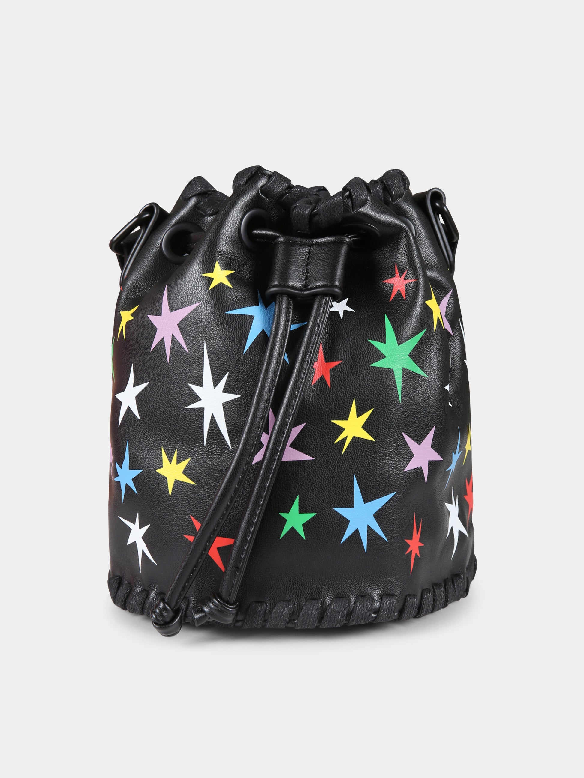 Borsa nera per bambina con stelle,Stella Mccartney Kids,TV0B88 Z2437 930MC