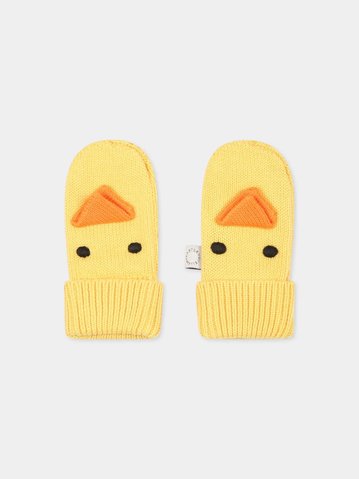 Set accessori giallo per neonato con gallo,Stella Mccartney Kids,TVB640 Z2423 226