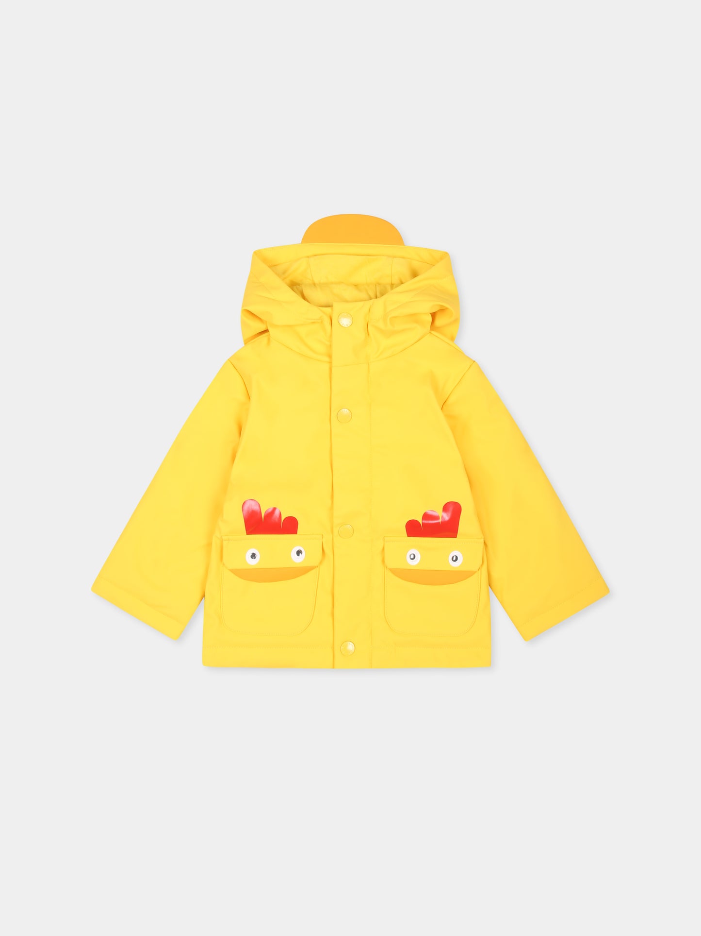 Impermeabile giallo per neonato con gallo,Stella Mccartney Kids,TV2547 Z0999 238