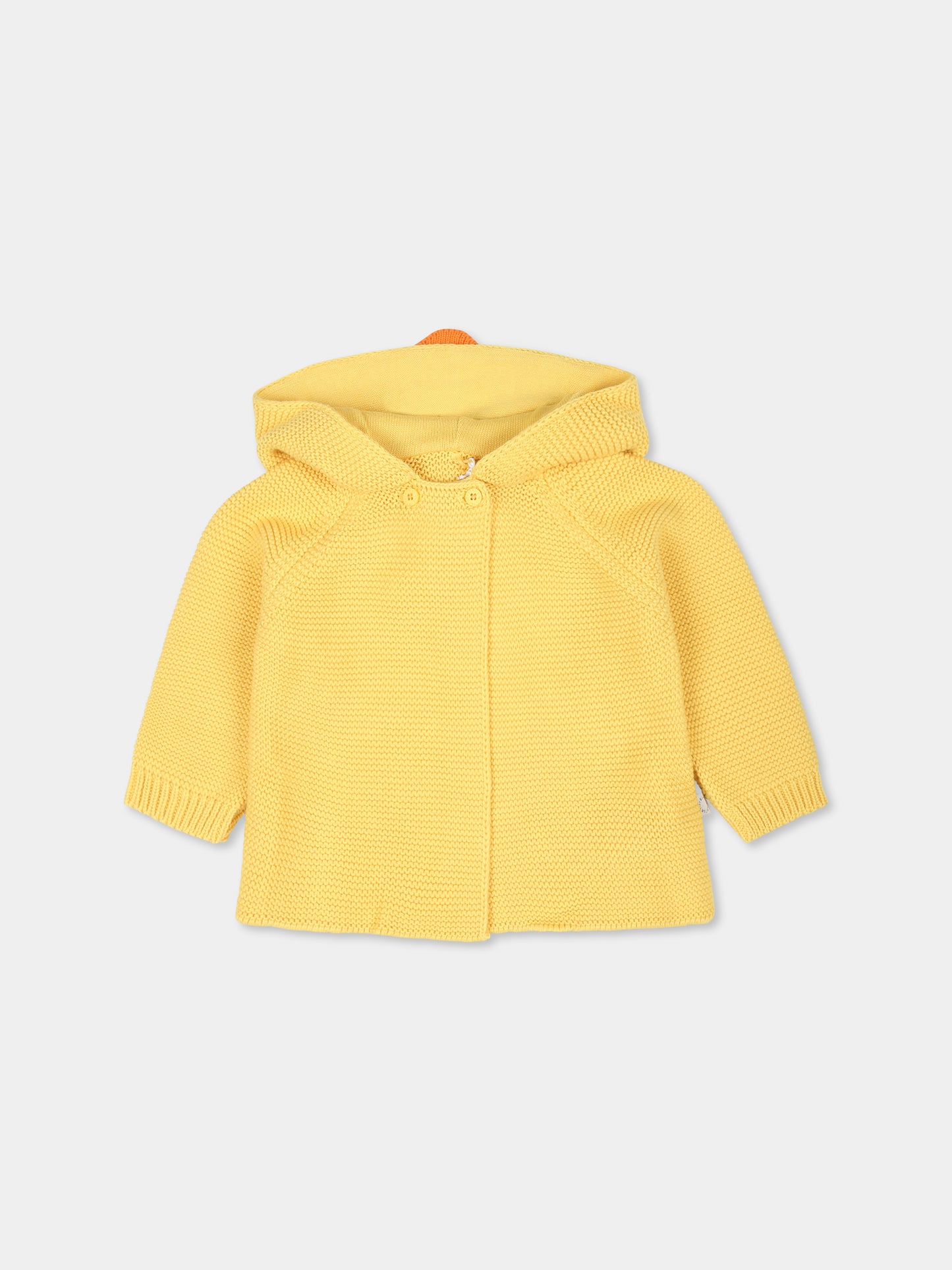 Cardigan giallo per neonato con gallo,Stella Mccartney Kids,TV9560 Z2423 226