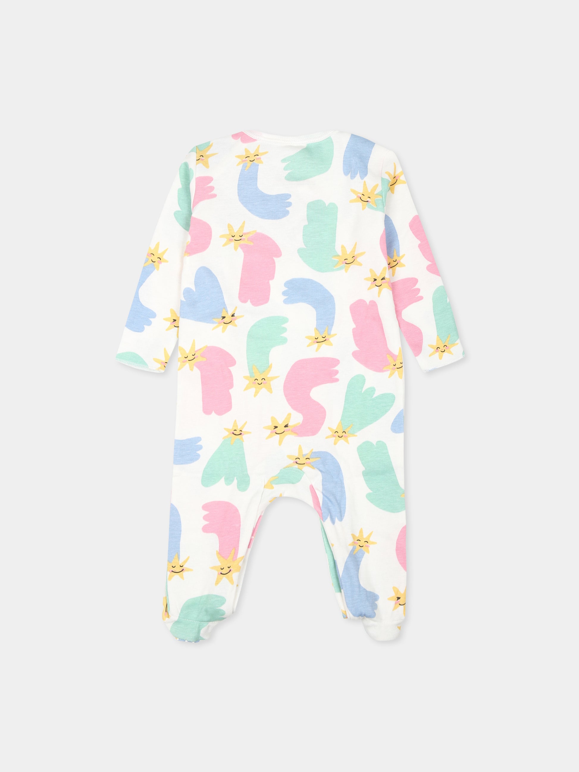 Set tutina bianco per neonata con stelle e logo,Stella Mccartney Kids,TVB030 Z2272 101MC