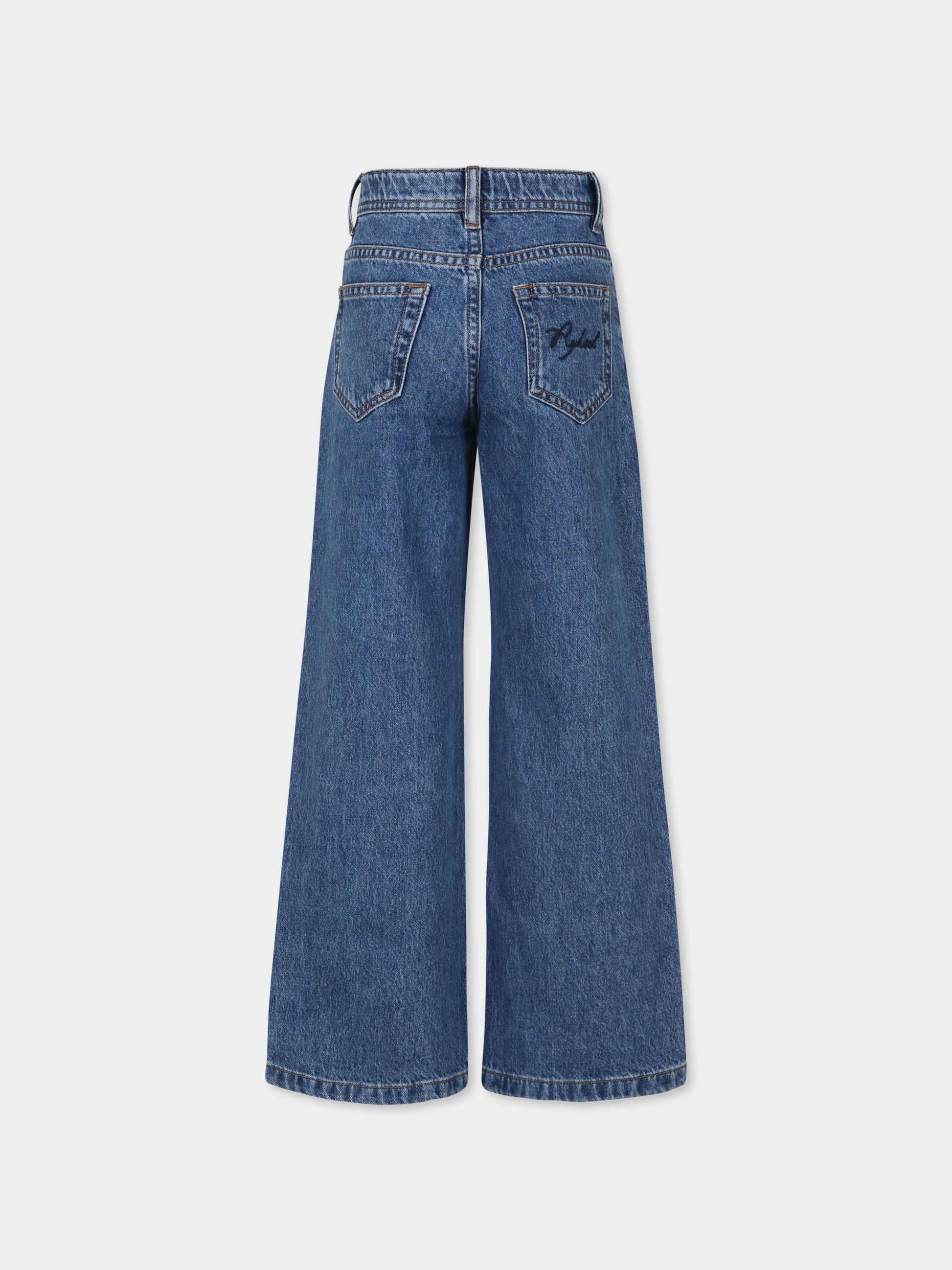 Jeans blu per bambina con strass,Sonia Rykiel Paris,A00230 Z10