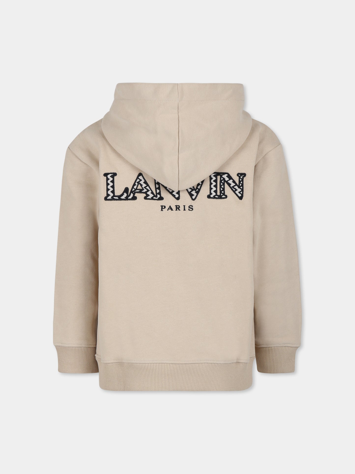 Felpa beige per bambini con logo,Lanvin Petite,N30137 258