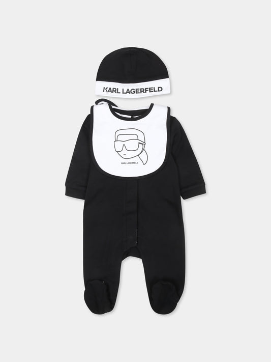 Set tutina nero per neonato con Karl,Karl Lagerfeld Kids,Z30290 09B