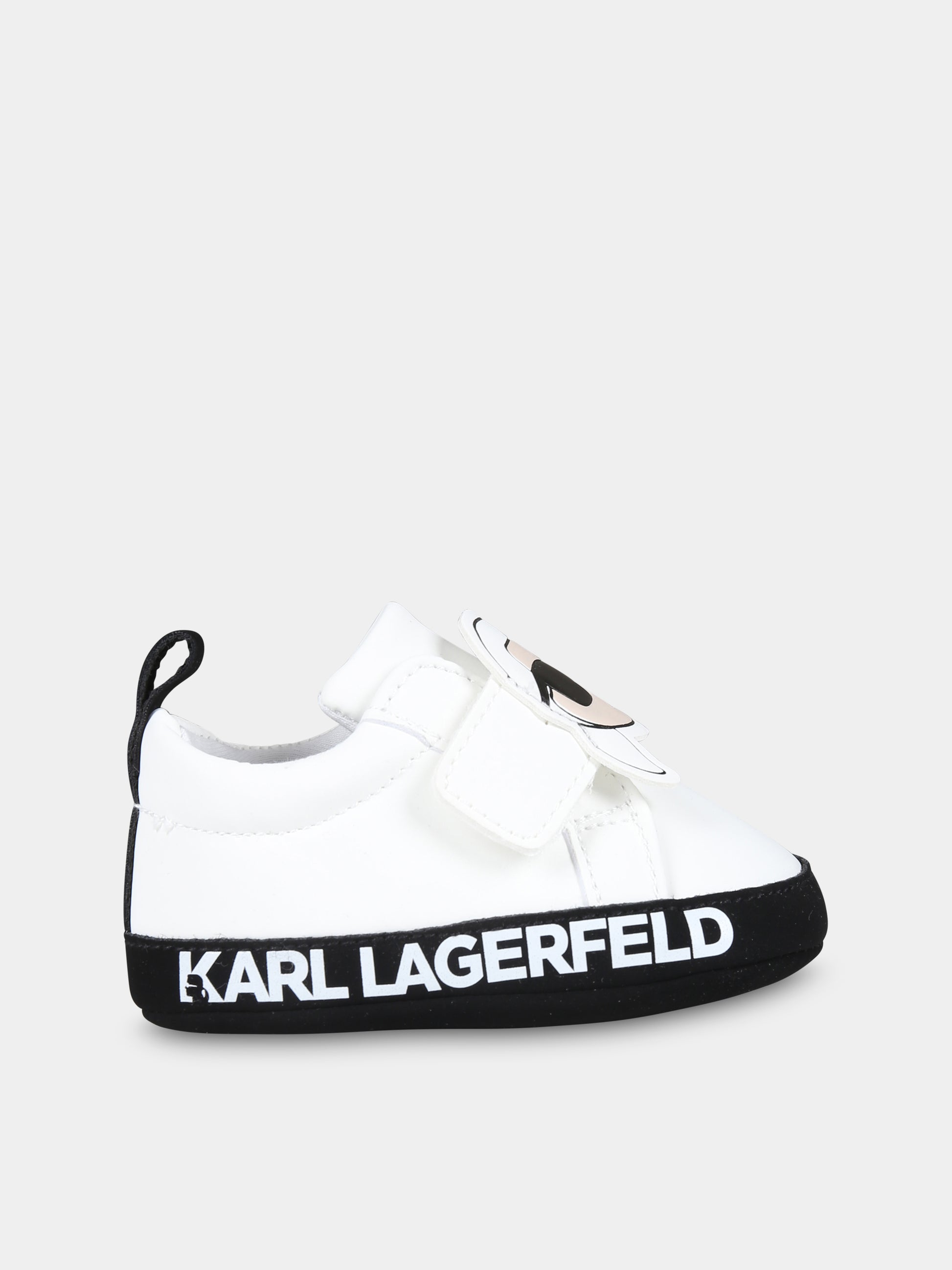 Sneakers bianche per neonati con Karl,Karl Lagerfeld Kids,Z30320 10P