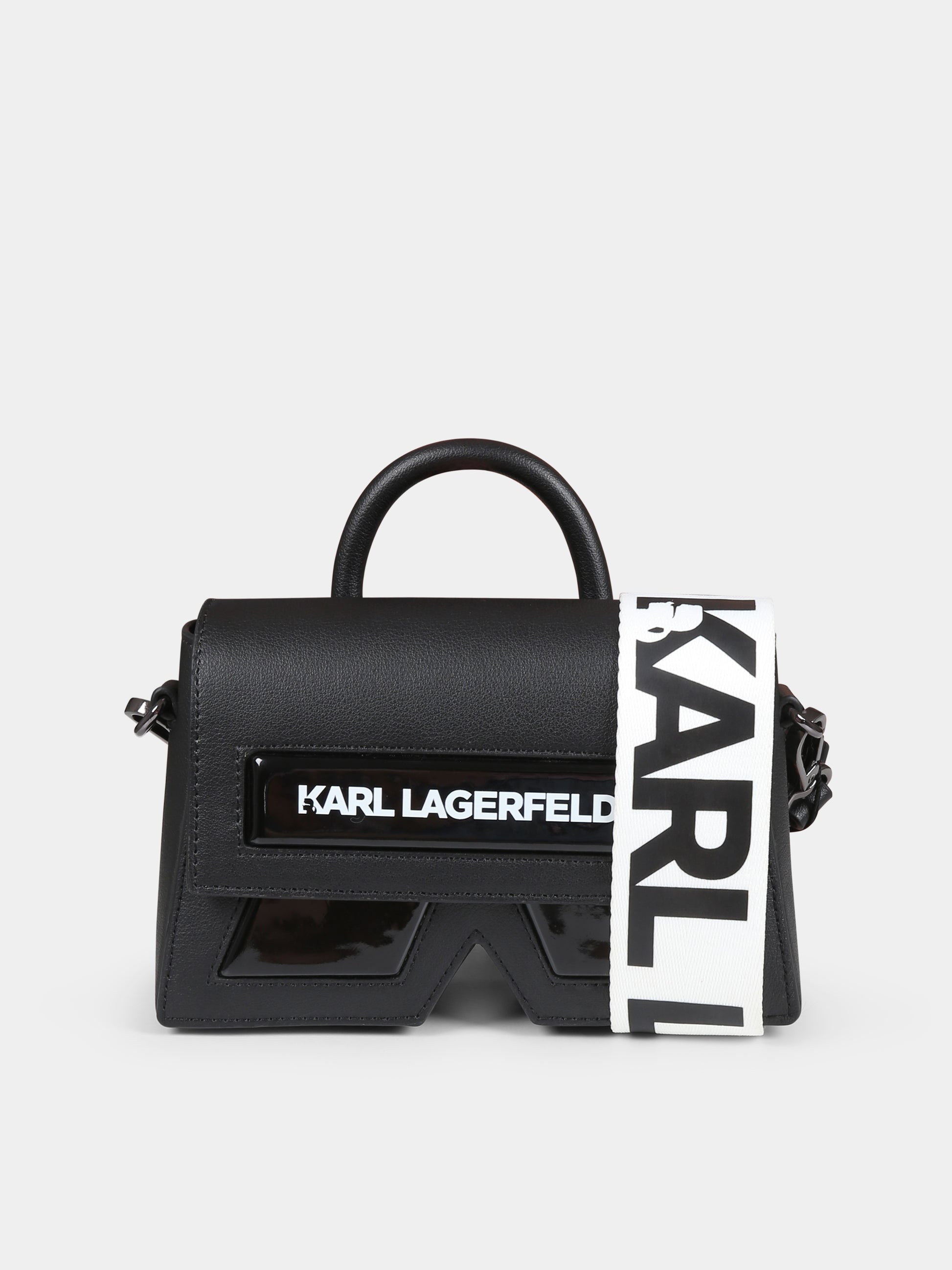 Borsa IKON K nera per bambina con logo,Karl Lagerfeld Kids,Z30343 09B