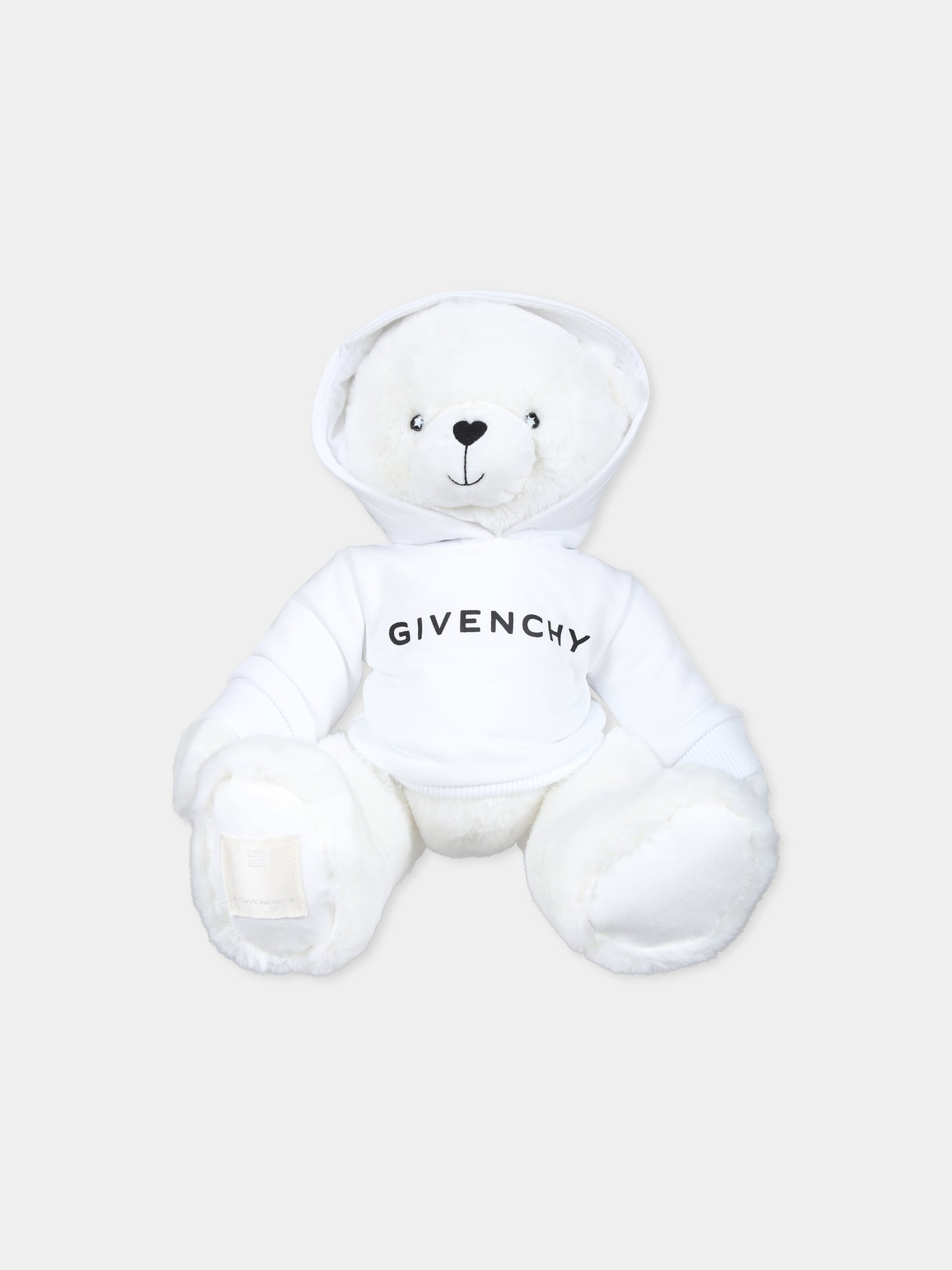 Peluche bianco per neonati con logo,Givenchy Kids,H30515 10P