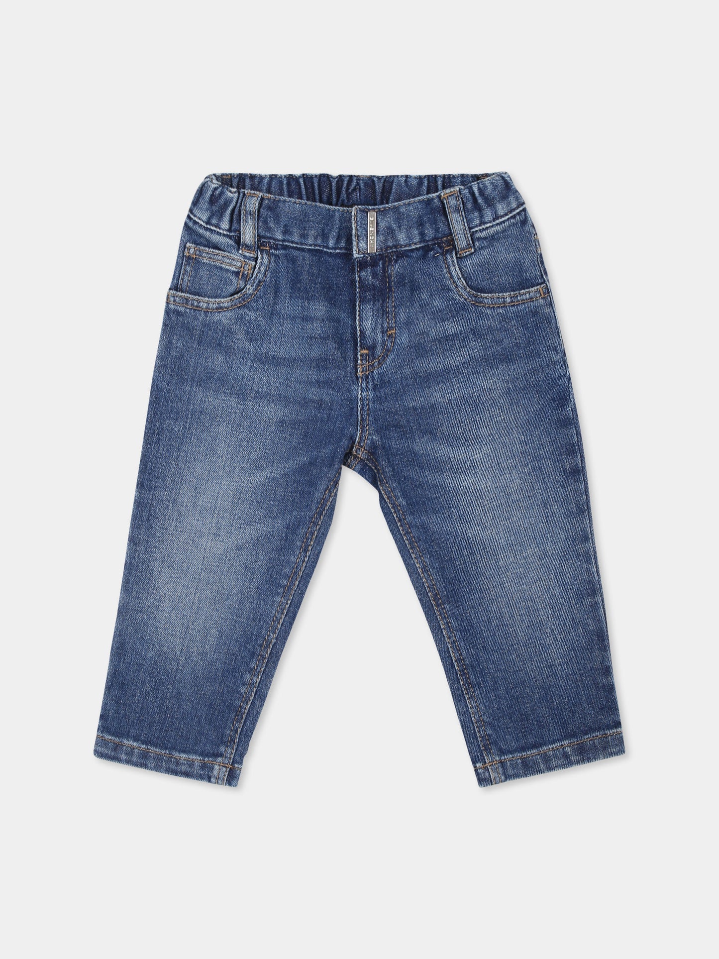 Jeans blu per neonati con motivo 4G e stelle,Givenchy Kids,H30464 Z10