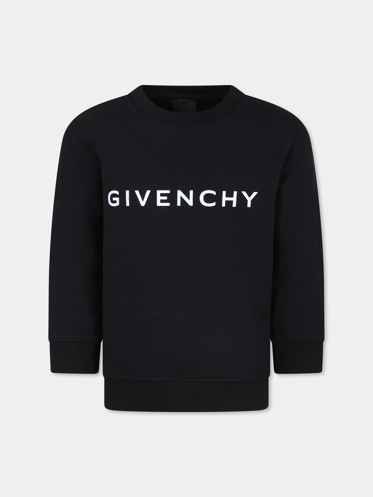 Felpa nera per bambini con logo,Givenchy Kids,H30324 09B