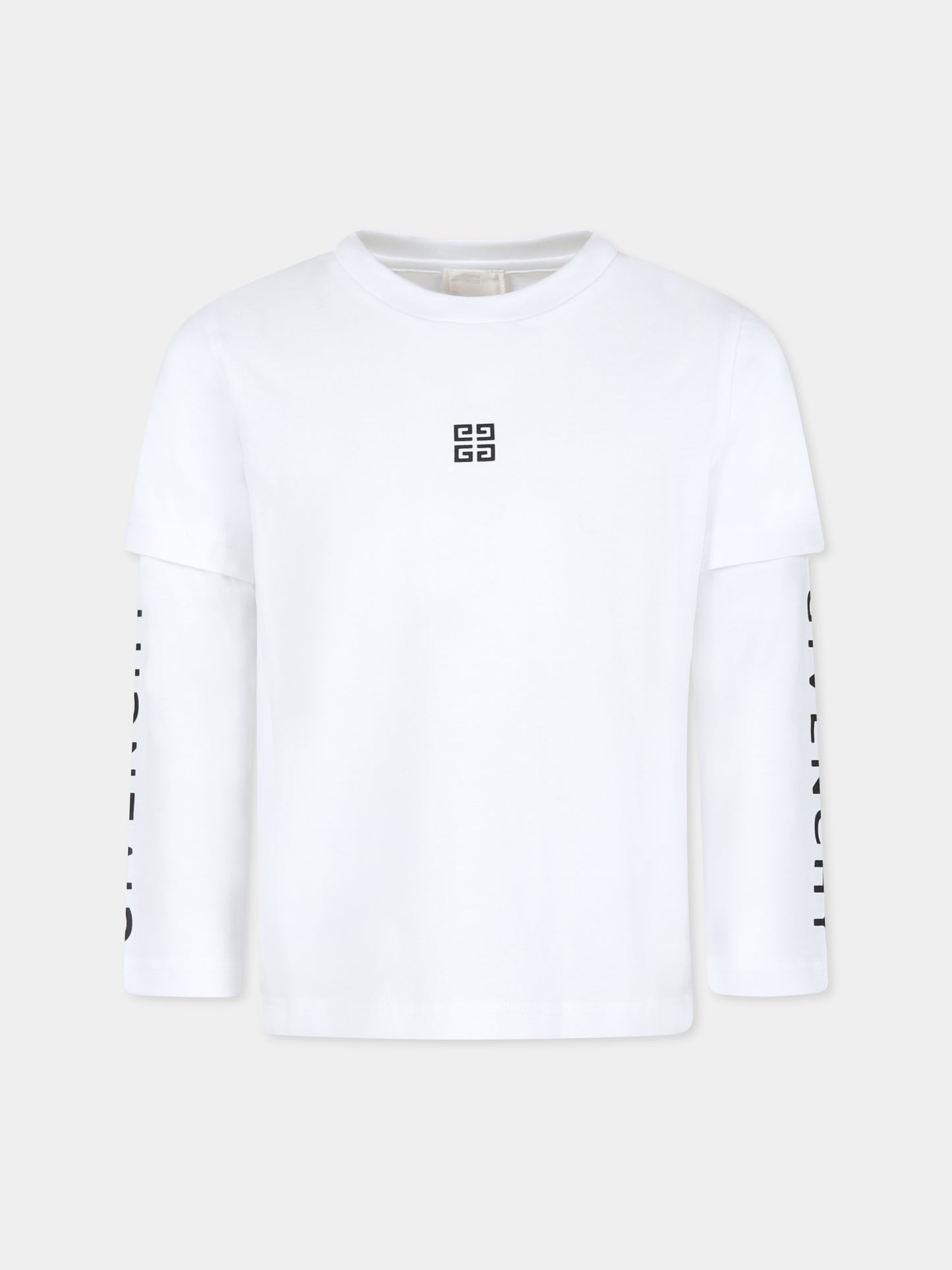 T-shirt bianca per bambini con logo,Givenchy Kids,H30344 10P