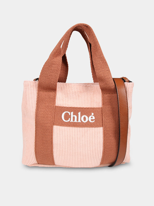 Borsa rosa per bambina con logo,Chloé Kids,C20274 454