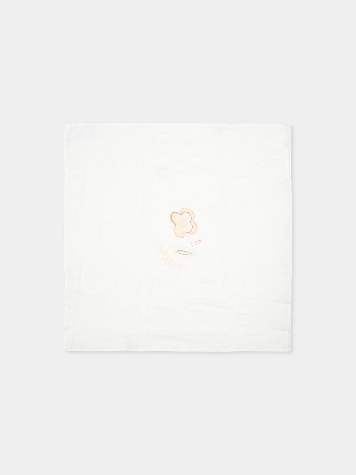 Set coperte per neonata con logo e fiore,Chloé Kids,C20373 Z41