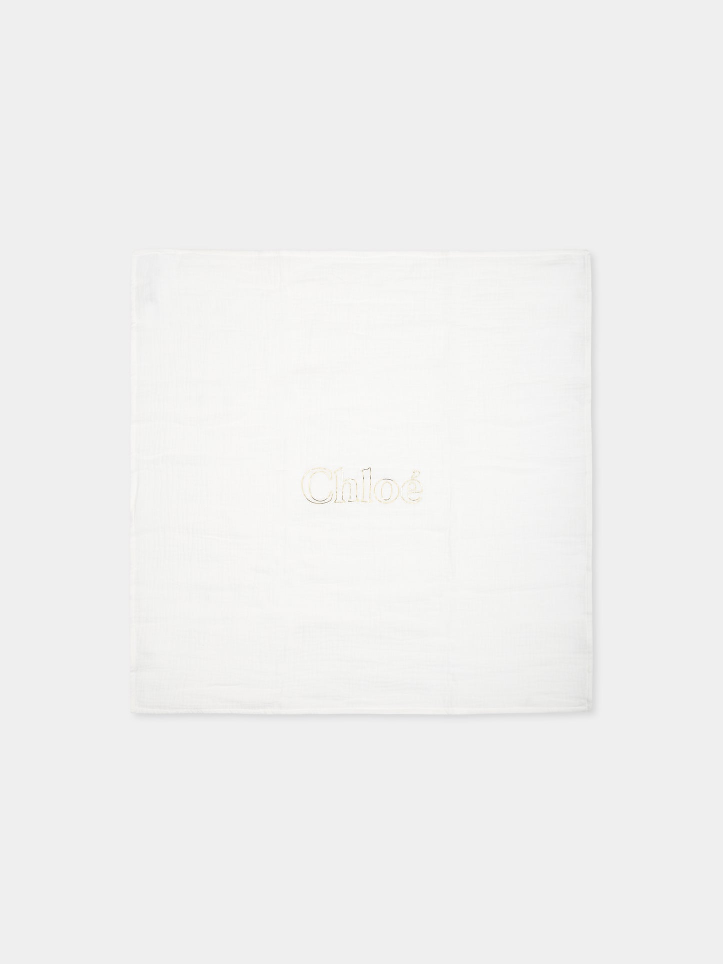 Set coperte per neonata con logo e fiore,Chloé Kids,C20373 Z41