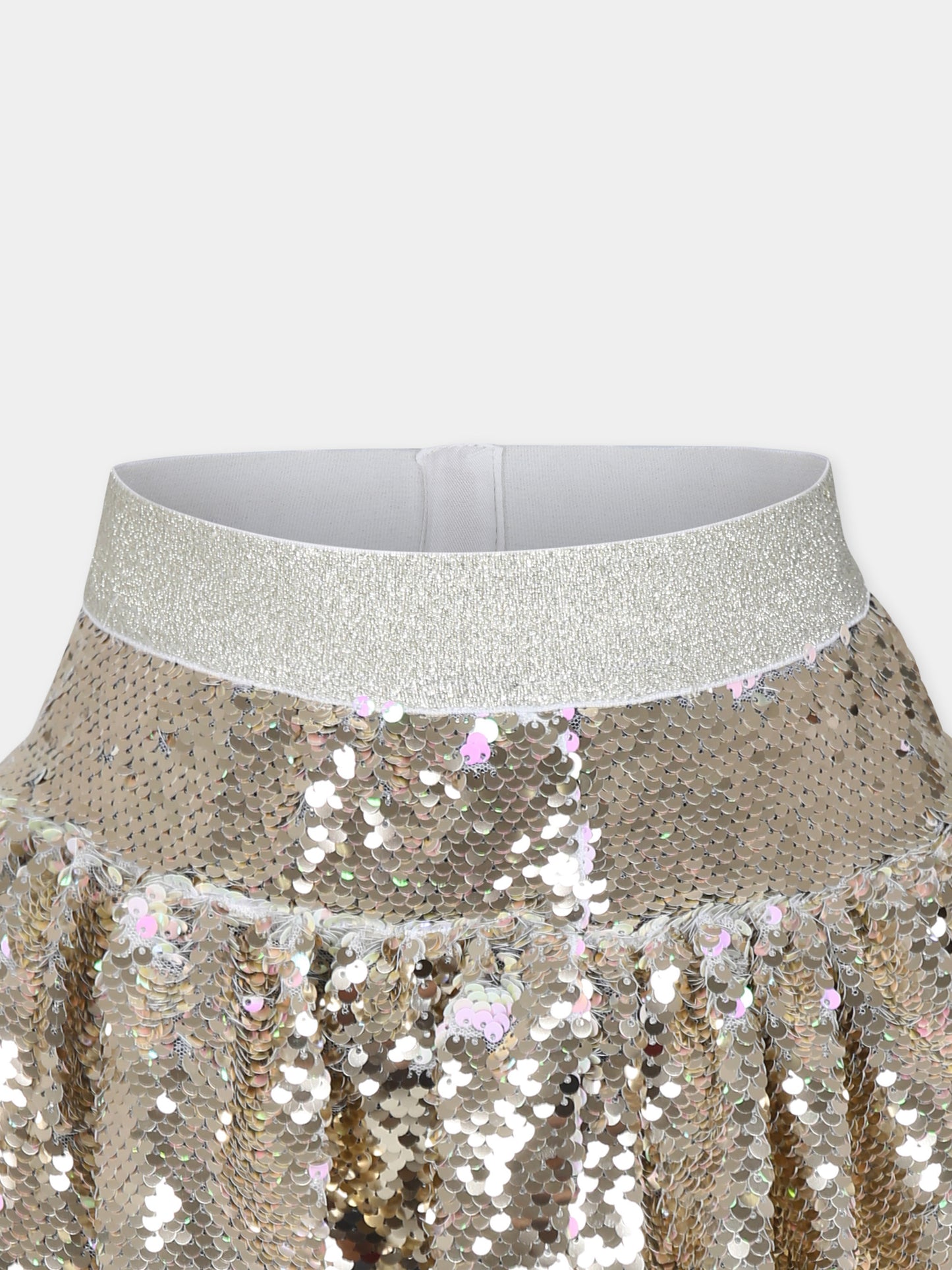 Gonna oro per bambina con paillettes,Billieblush,U20641 Z98