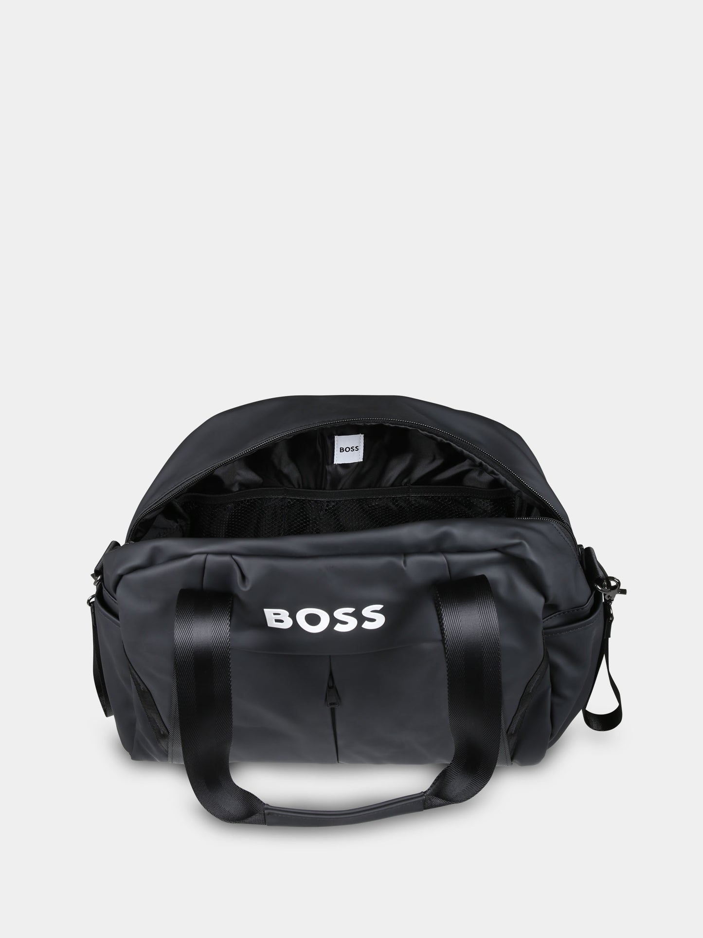 Borsa mamma nera per neonati con logo,Boss,J51613 09B