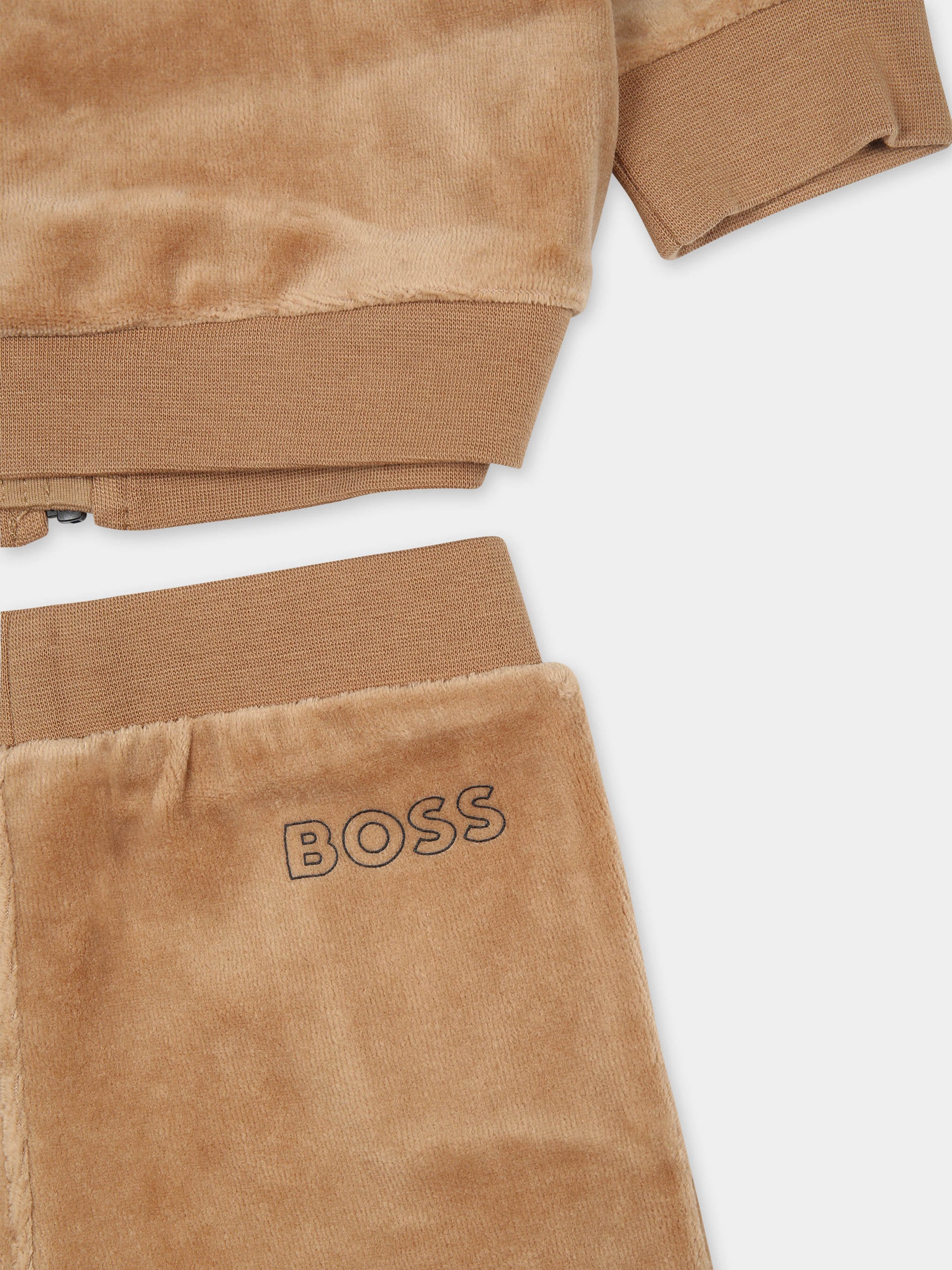 Completo beige per neonato con logo,Boss,J51036 269