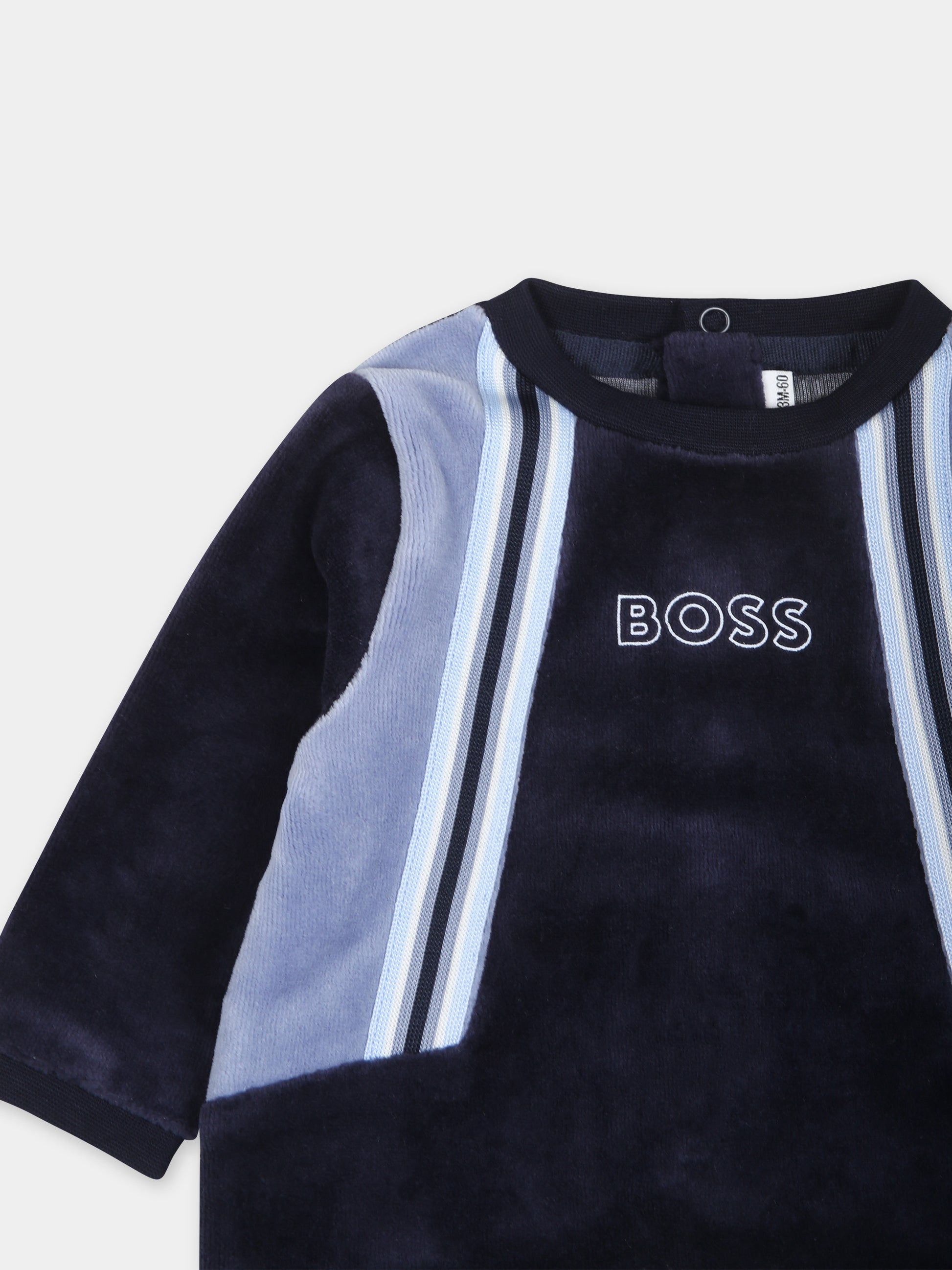 Tutina blu per neonato con logo,Boss,J51051 849