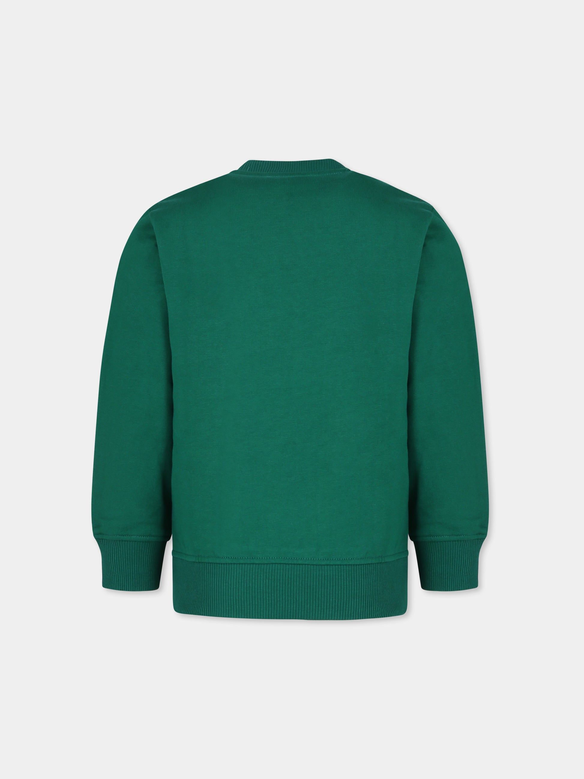 Felpa verde per bambini con due Teddy Bears,Moschino Kids,H6F05R LCA43 30139