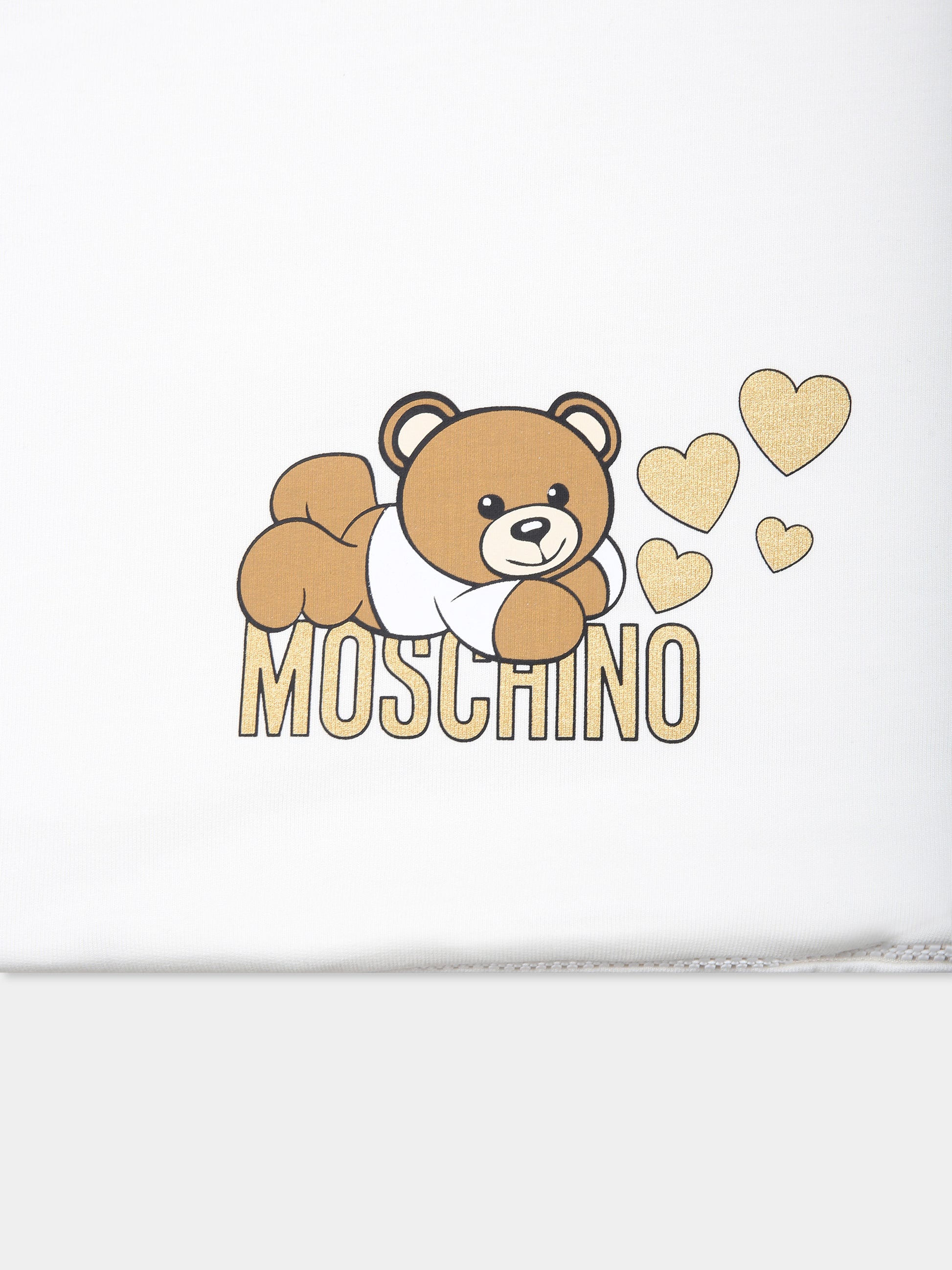 Sacco nanna avorio per neonata con logo,Moschino Kids,MDE002 LCA80 10063