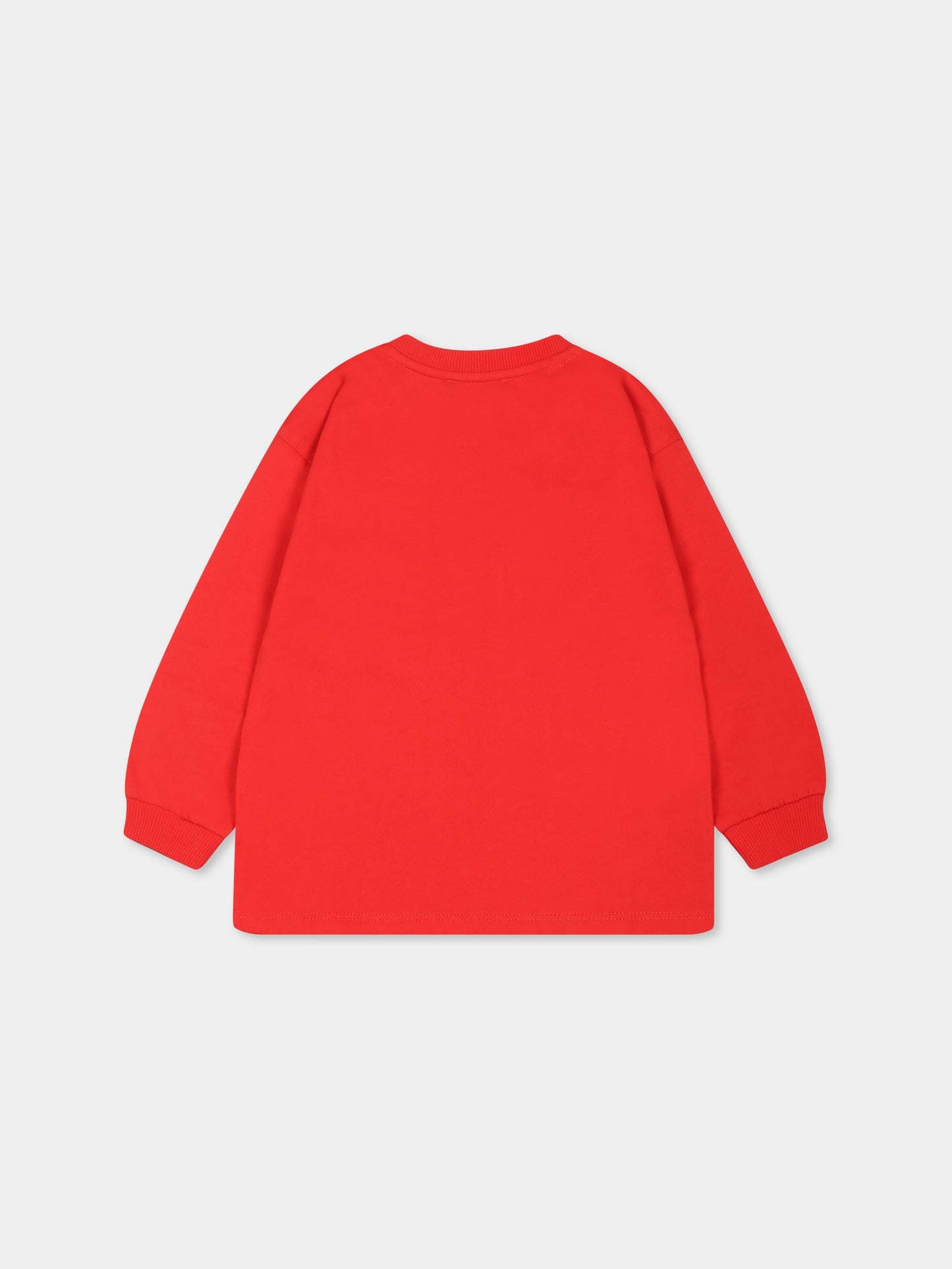 Red dress for baby girl with two Teddy Bears