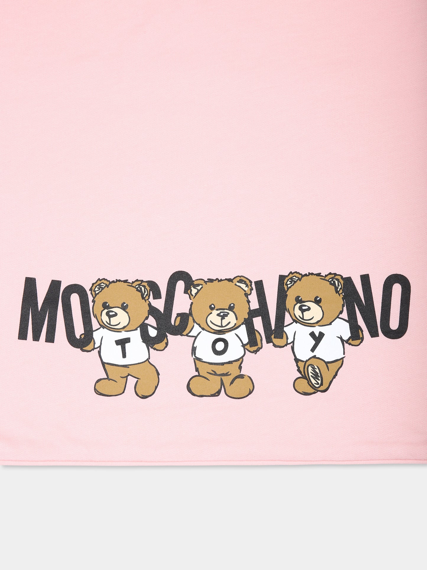 Coperta rosa per neonata con tre Teddy Bears,Moschino Kids,MUB00F LCA40 50209