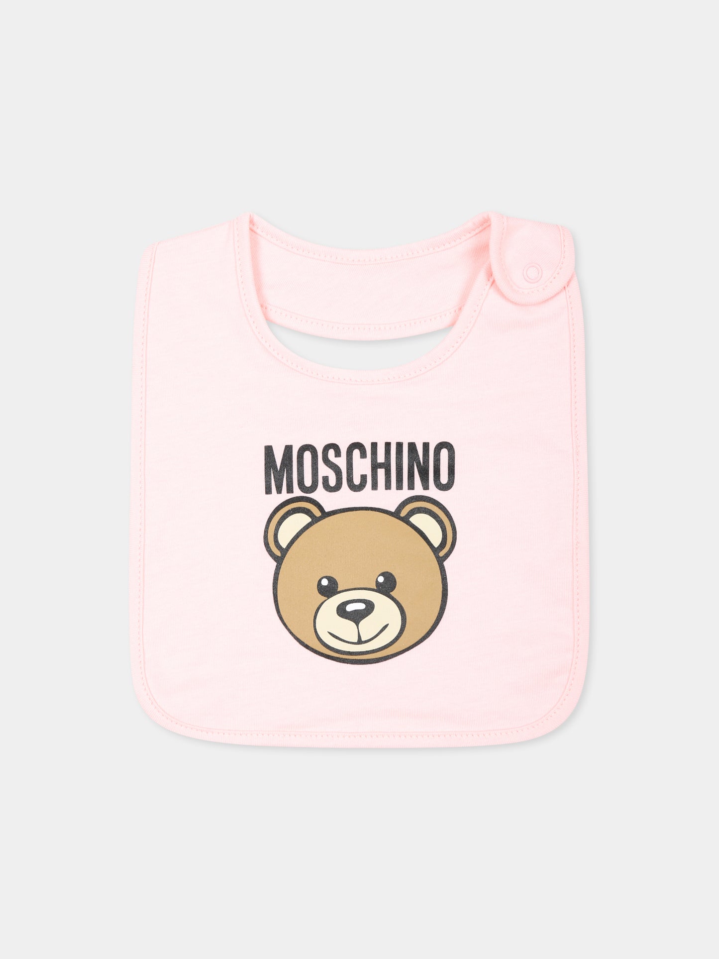 Set tutine rosa per neonata con Teddy Bear,Moschino Kids,MUY077 LCA40 50209