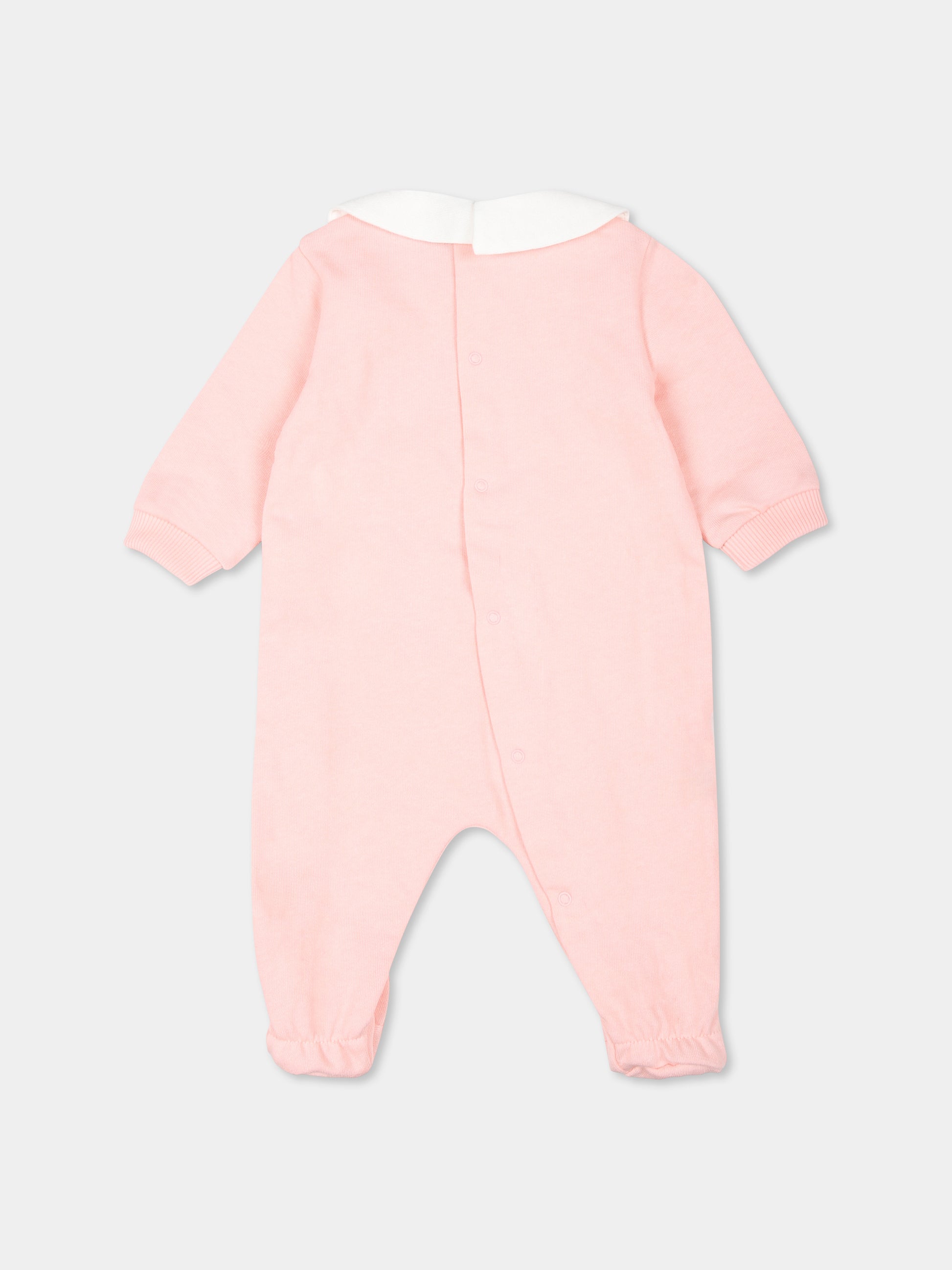 Tutina rosa per neonata con due Teddy Bears,Moschino Kids,MZY037 LCA14 50209