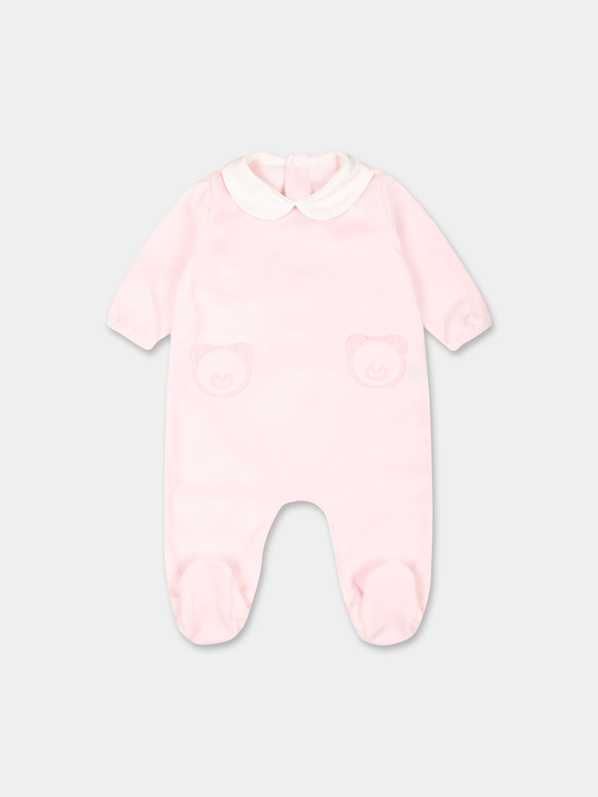 Tutina rosa per neonata con logo,Little Bear,9034 CIPRIA