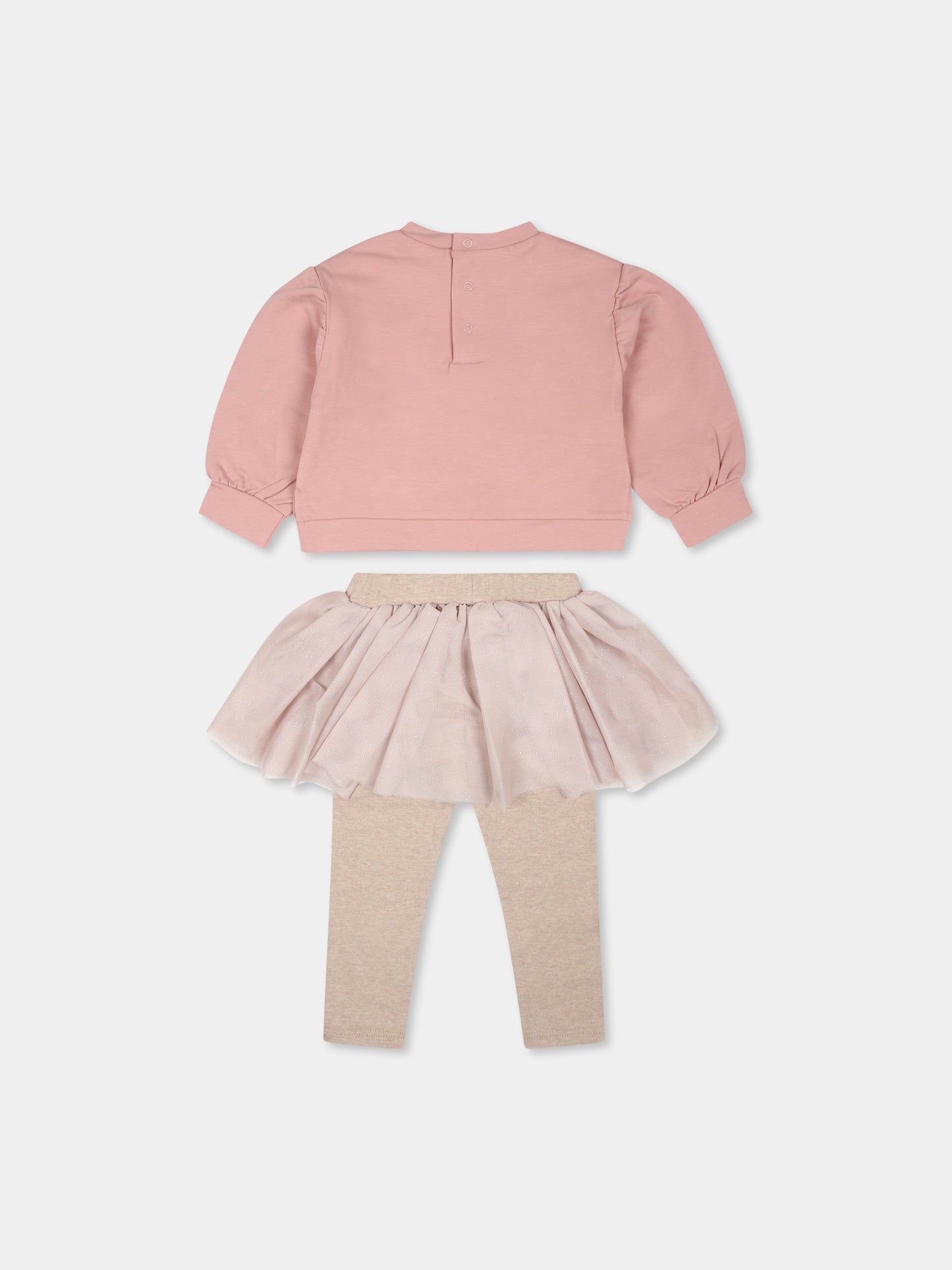 Completo rosa per neonata con stella e cuore,Mayoral,2712 083