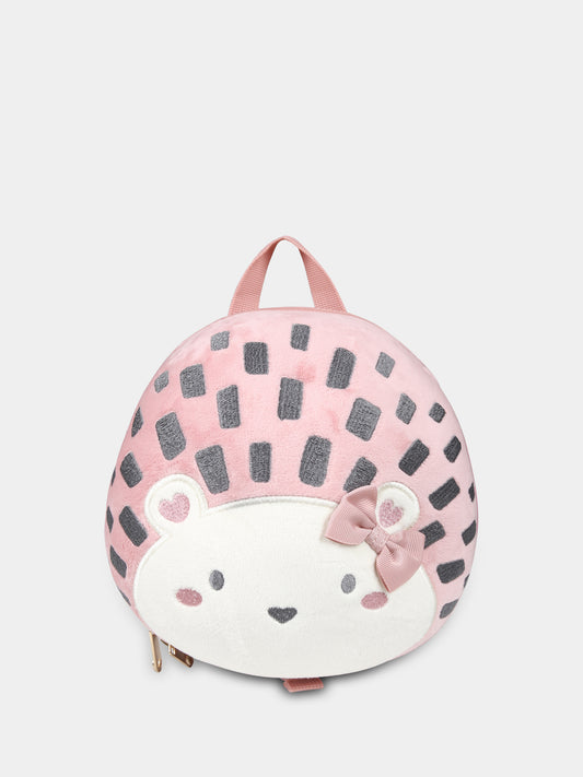 Zaino rosa per neonata con riccio,Mayoral,10785 052