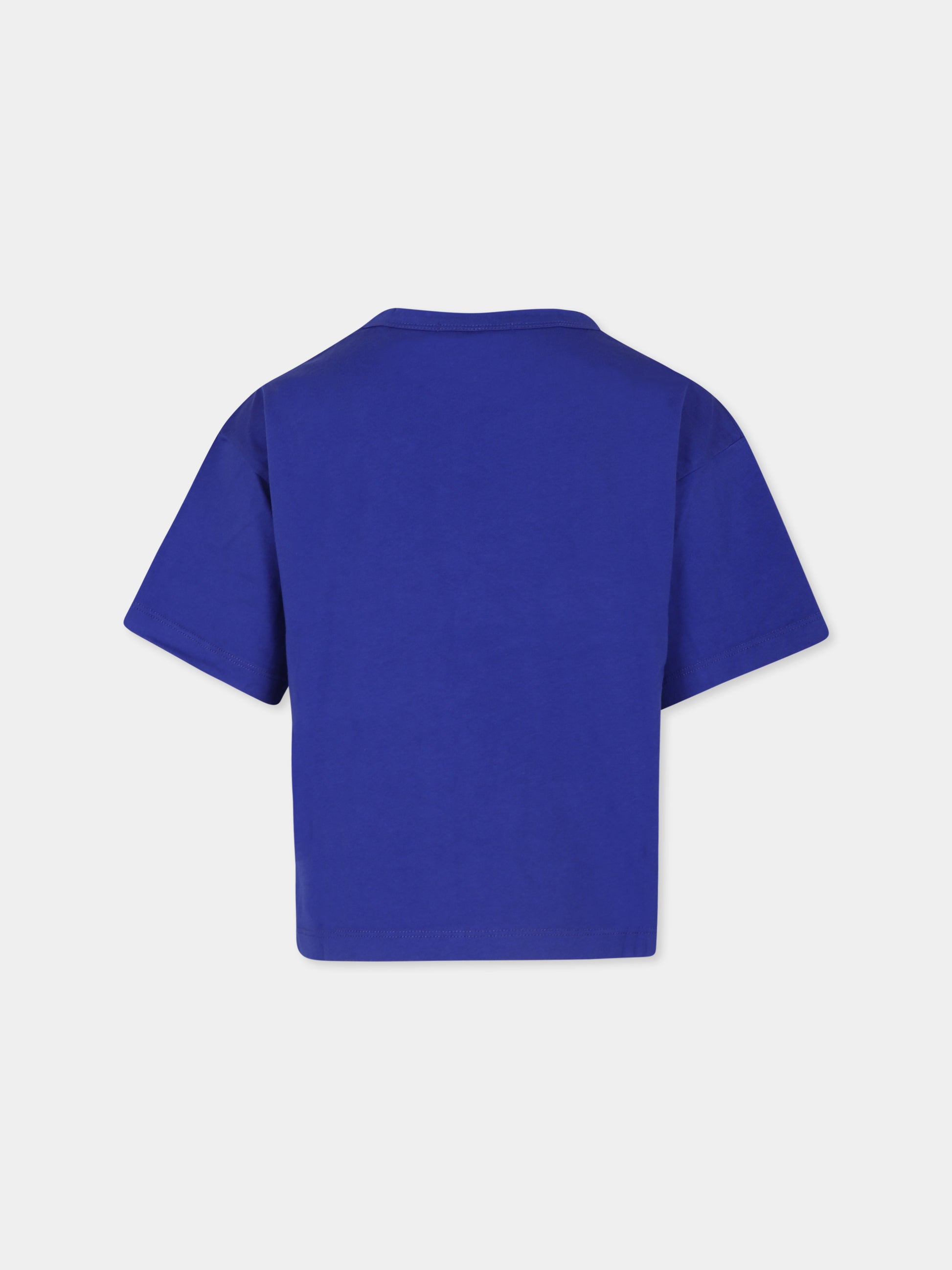 T-shirt blu per bambini con cane,Bobo Choses,B224AC001