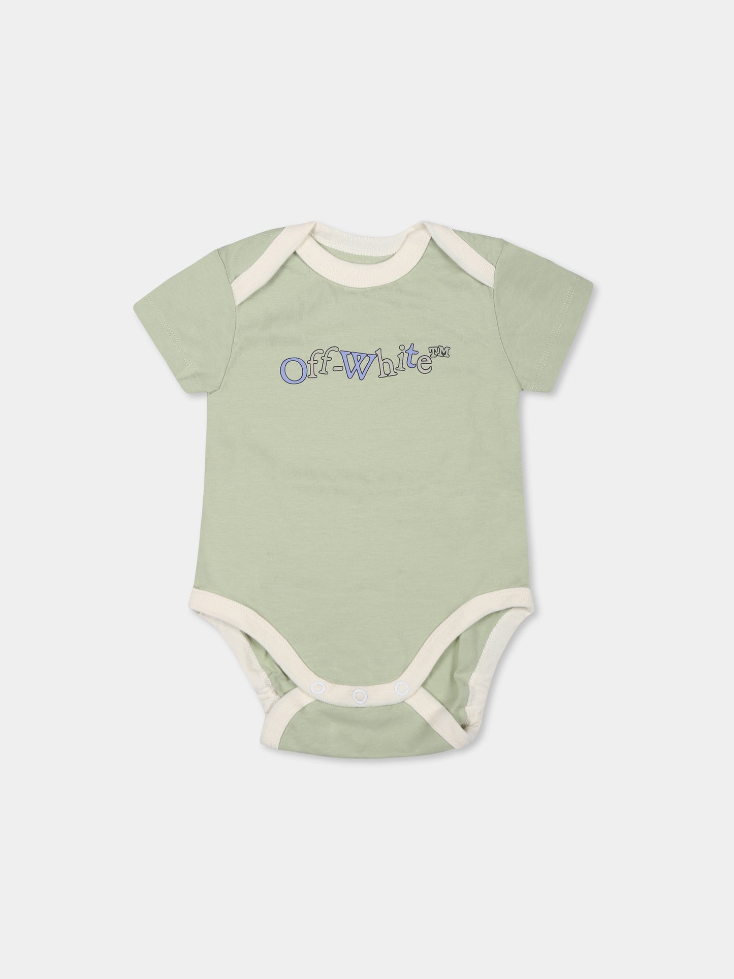 Set body multicolor per neonato con logo,Off White,OB2X005F24JER0018484