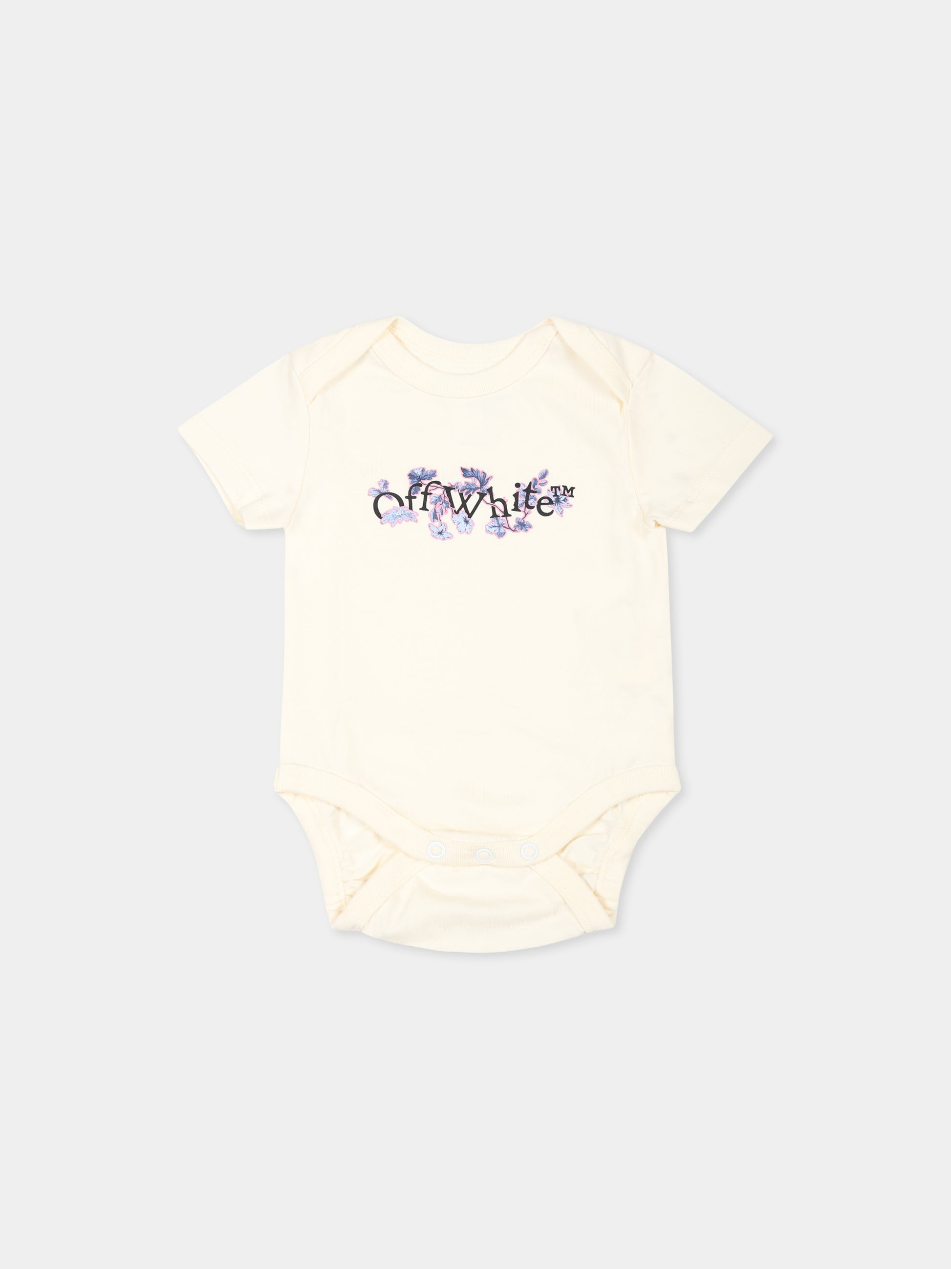 Set body multicolor per neonata con logo,Off White,OG2X009F24JER0018484