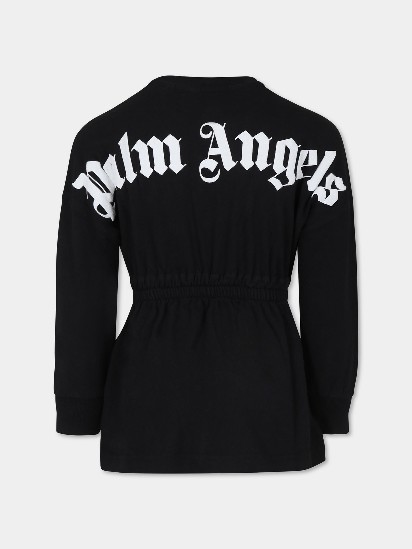 Vestito nero per bambina con logo,Palm Angels,PGDH005C99JER0011001