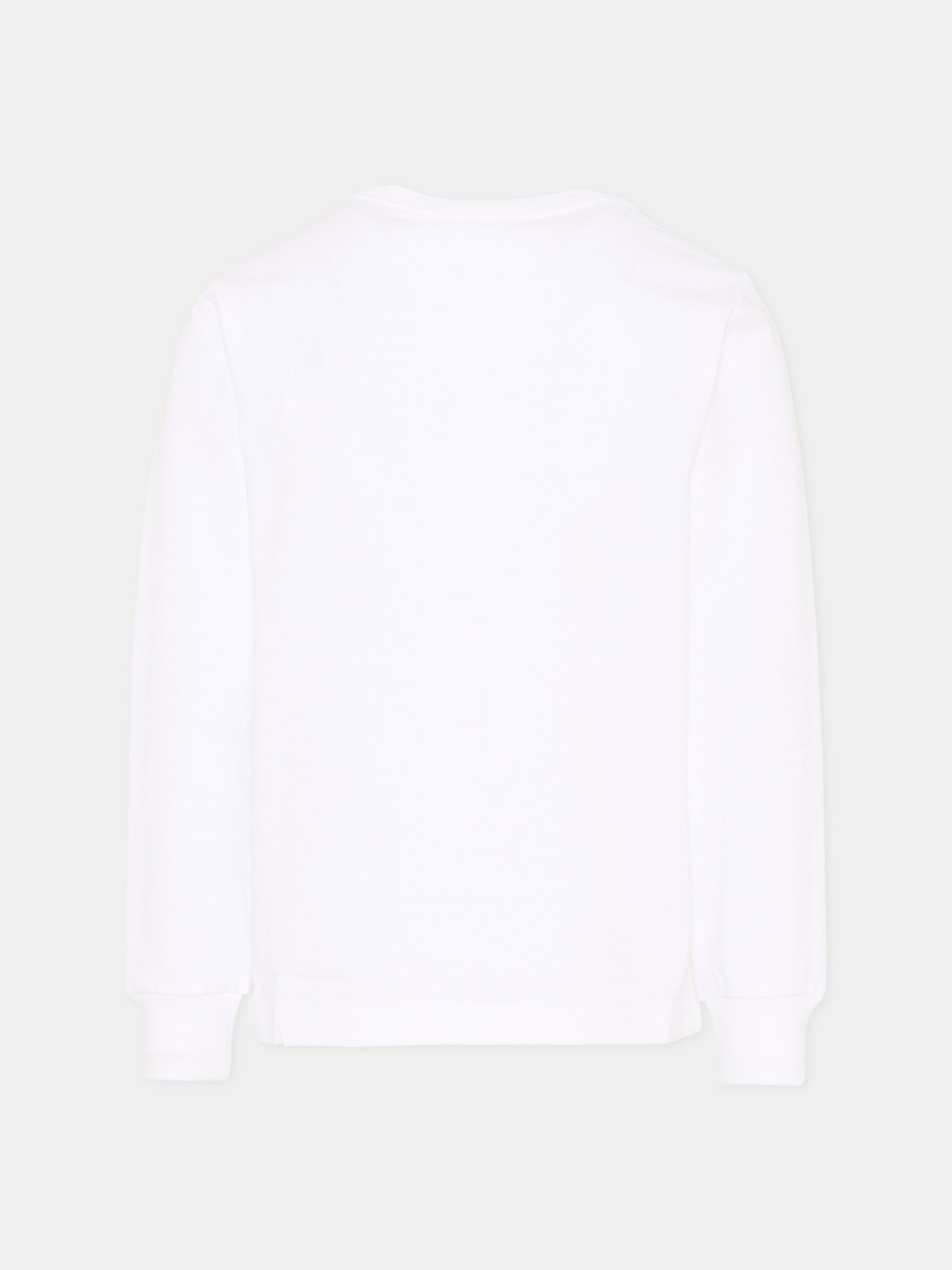 T-Shirt a manica lunga bianca per bambino,Ralph Lauren Kids,843804004