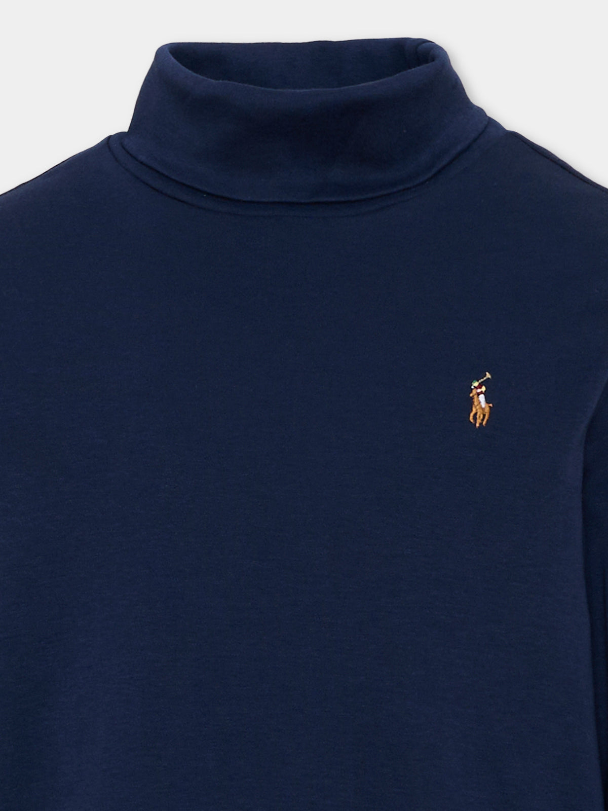 Dolcevita blu per bambino con logo,Ralph Lauren Kids,952435002