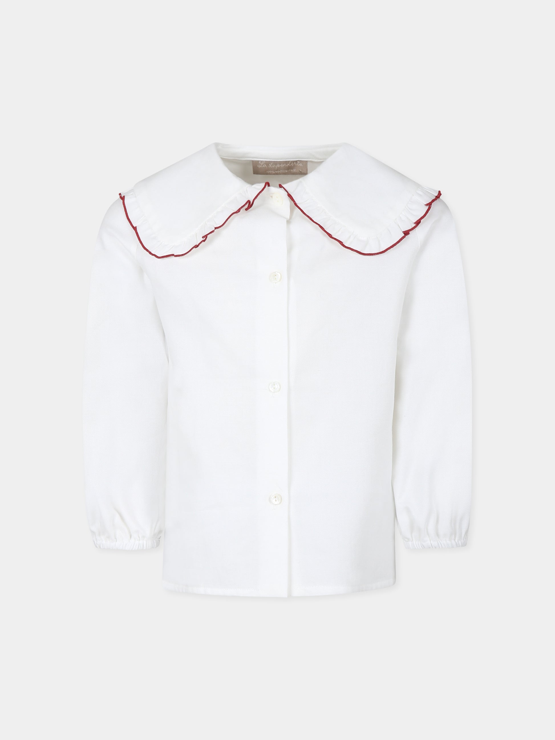 Camicia bianca per bambina,La Stupenderia,TJCM46B01