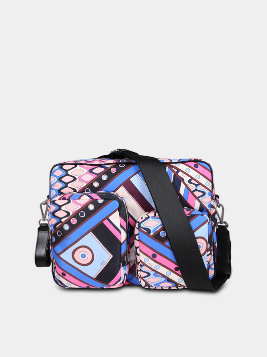 Borsa multicolor per neonata con stampa e logo,Emilio Pucci Junior,PV0038 N0301 999VI