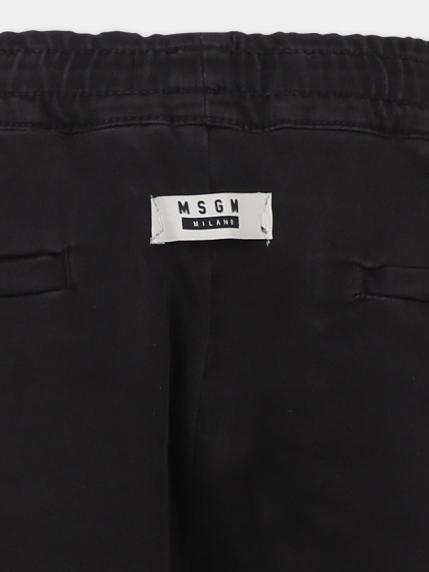 Pantaloni neri per bambino con logo,Msgm Kids,F4MSJBPA180 103